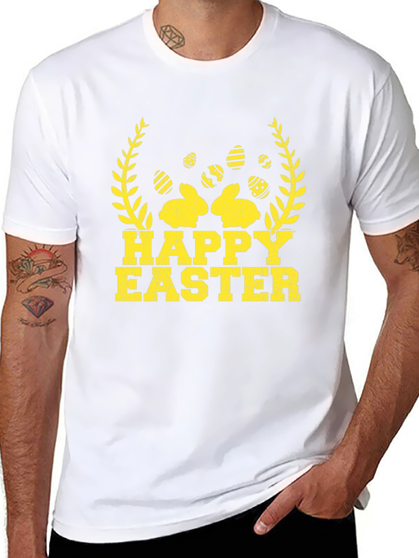 Happy Easter Bunny & Egg Graphic T-Shirt