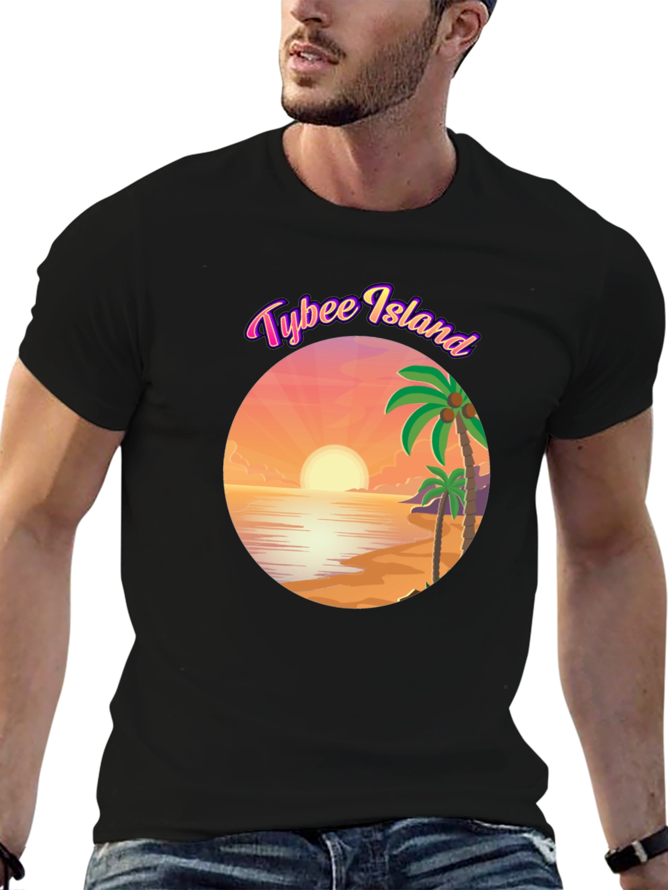 Tybee Island Graphic T-Shirt - Black