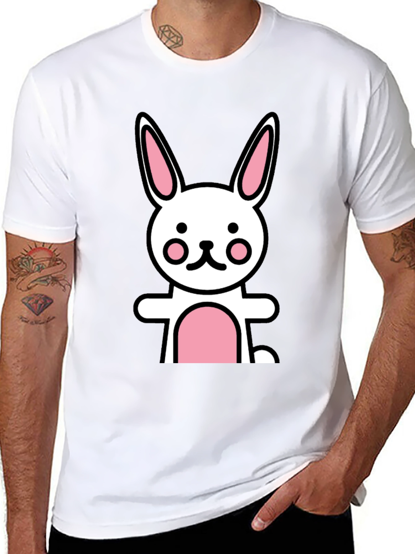 Cartoon Bunny Graphic Tee