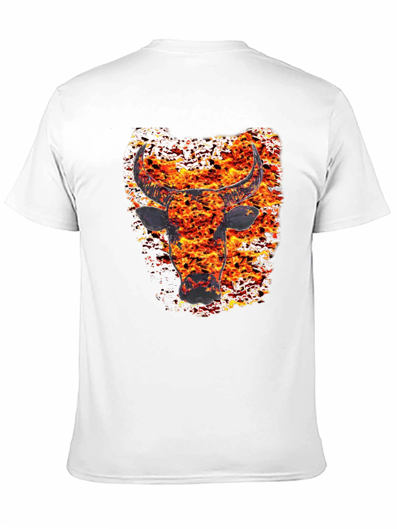 Fiery Bull Graphic Tee - Mens Black T-Shirt