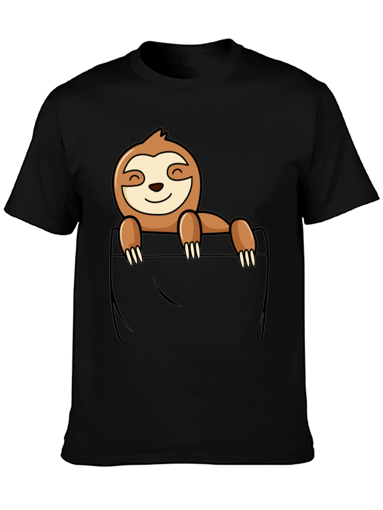 Sloth Pocket T-Shirt - Cute Animal Graphic Tee