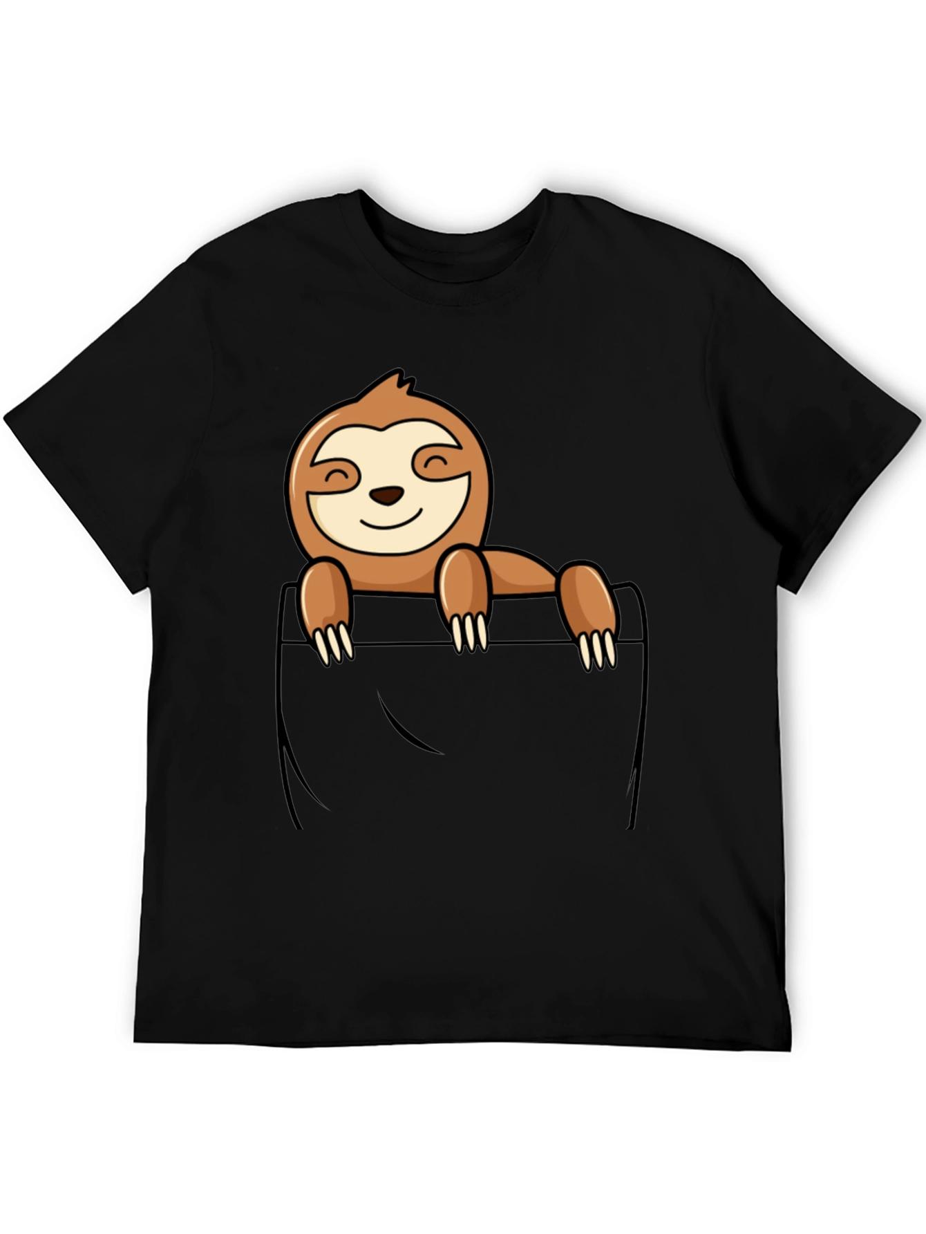 Sloth Pocket T-Shirt - Cute Animal Graphic Tee