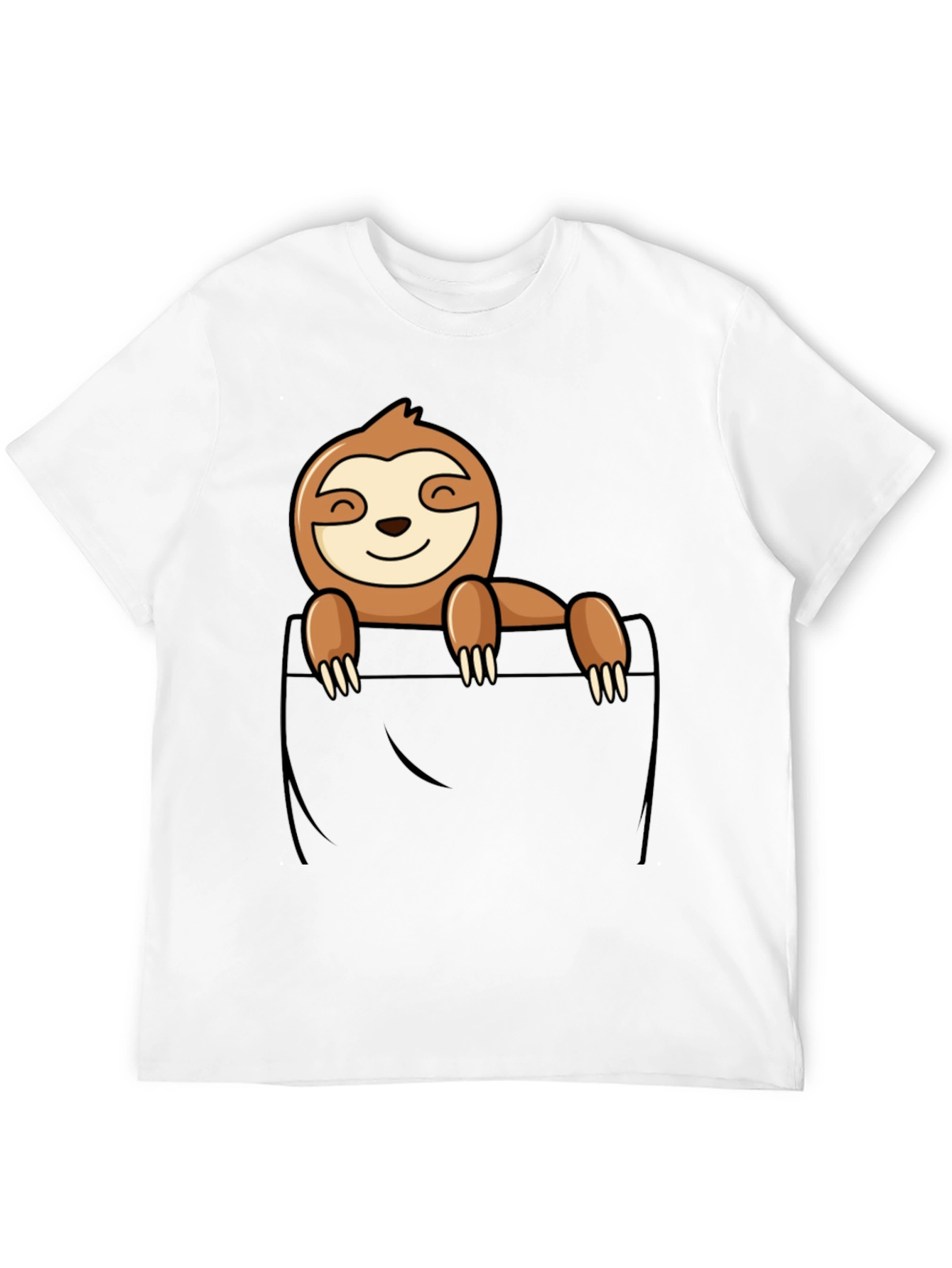 Sloth Pocket T-Shirt - Cute Animal Graphic Tee