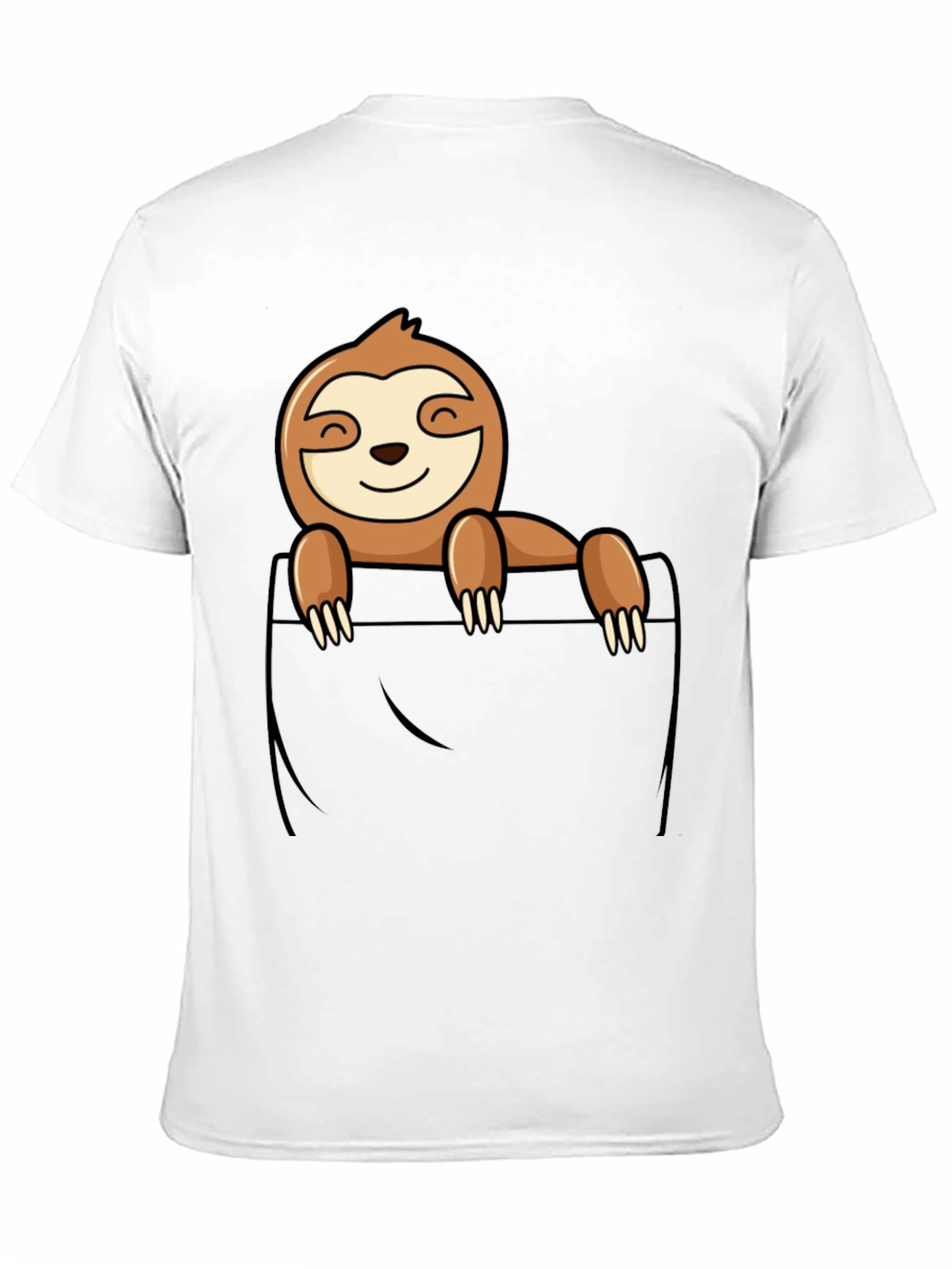 Sloth Pocket T-Shirt - Cute Animal Graphic Tee