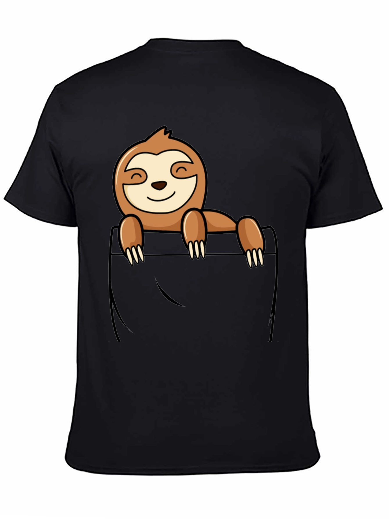 Sloth Pocket T-Shirt - Cute Animal Graphic Tee