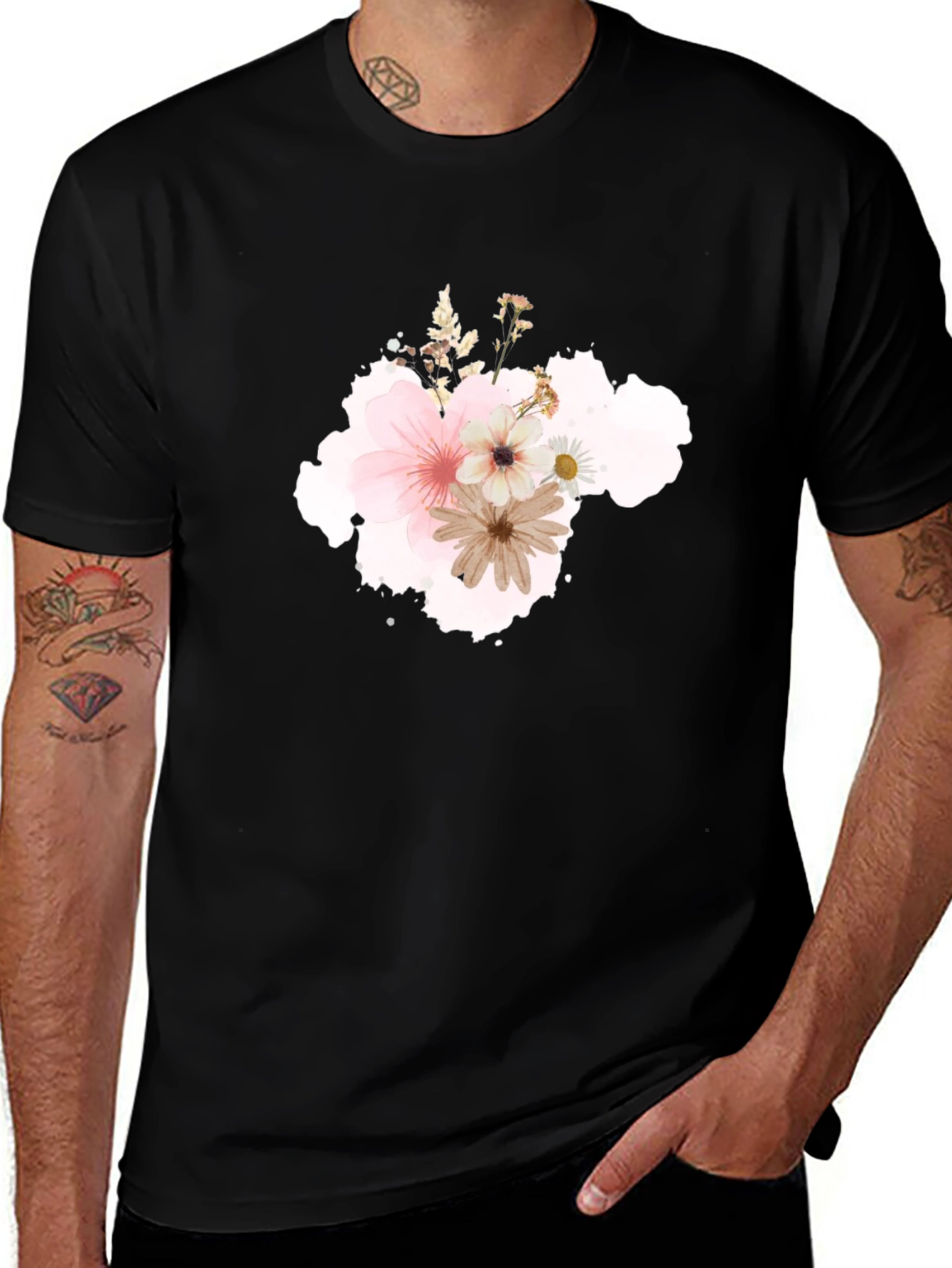 Floral T-Shirt - Soft Blossom Design