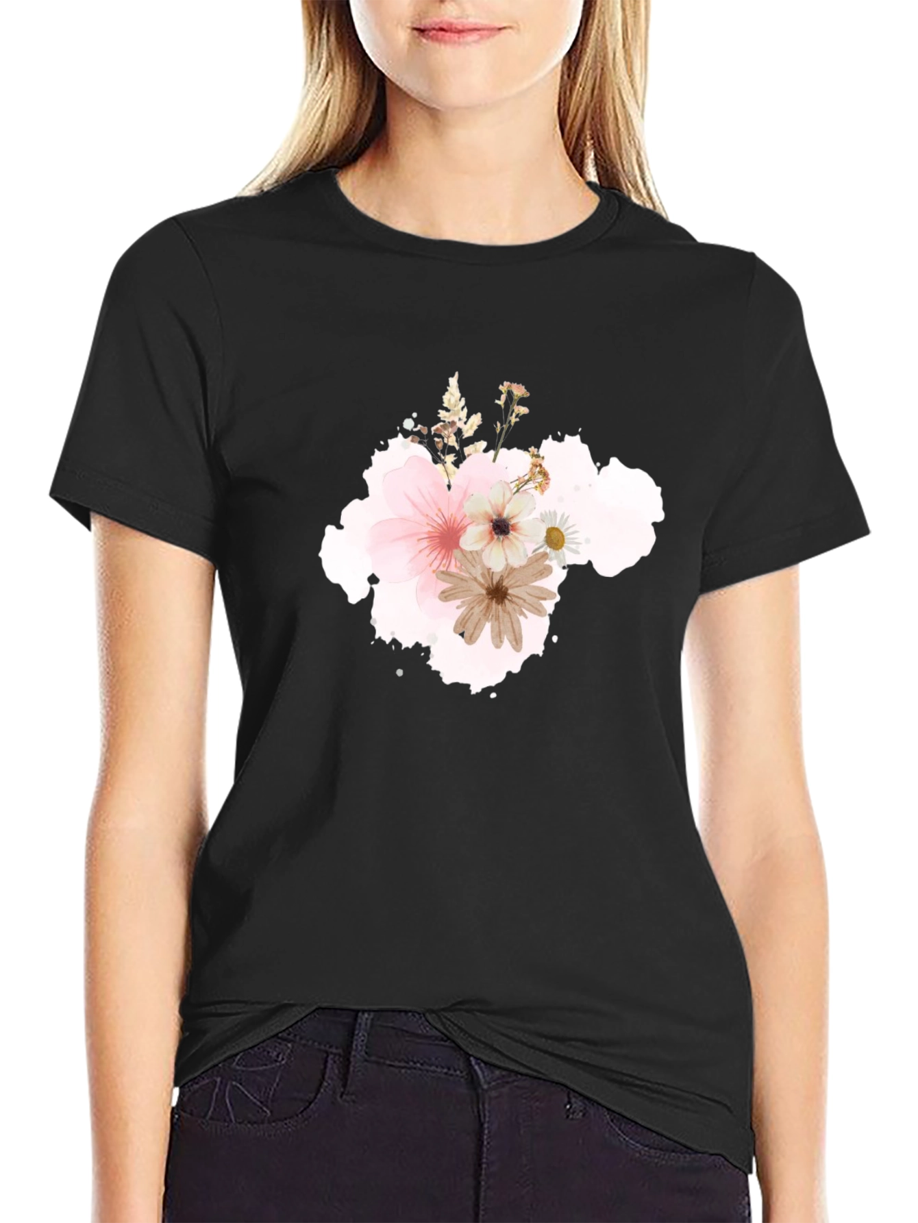 Floral T-Shirt - Soft Blossom Design