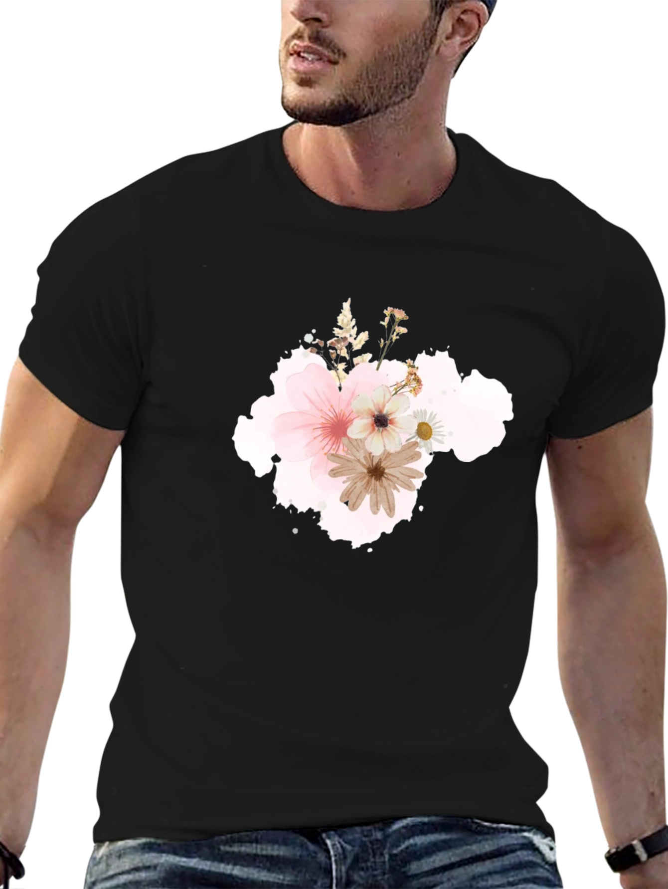 Floral T-Shirt - Soft Blossom Design