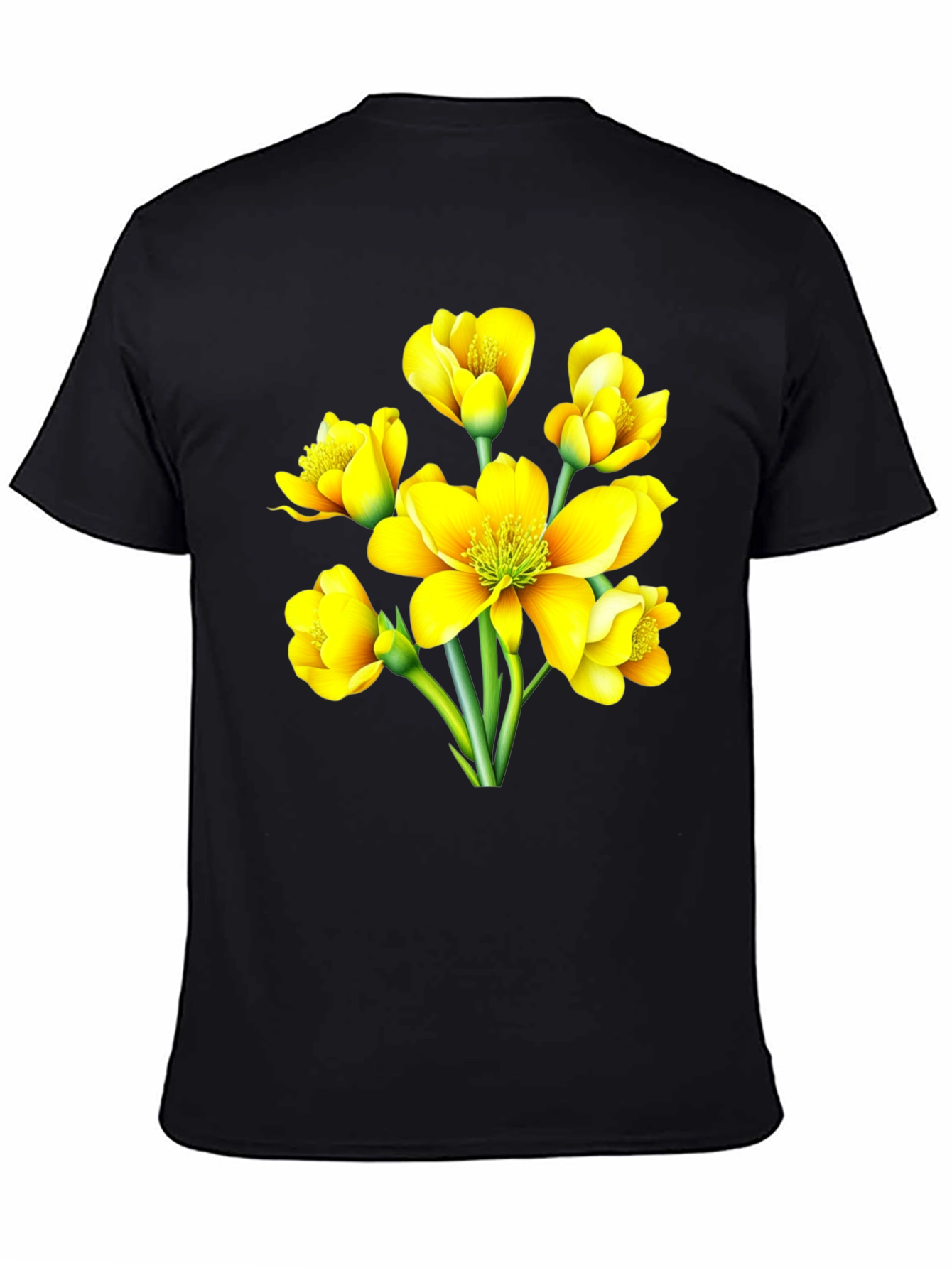 Floral Black T-Shirt