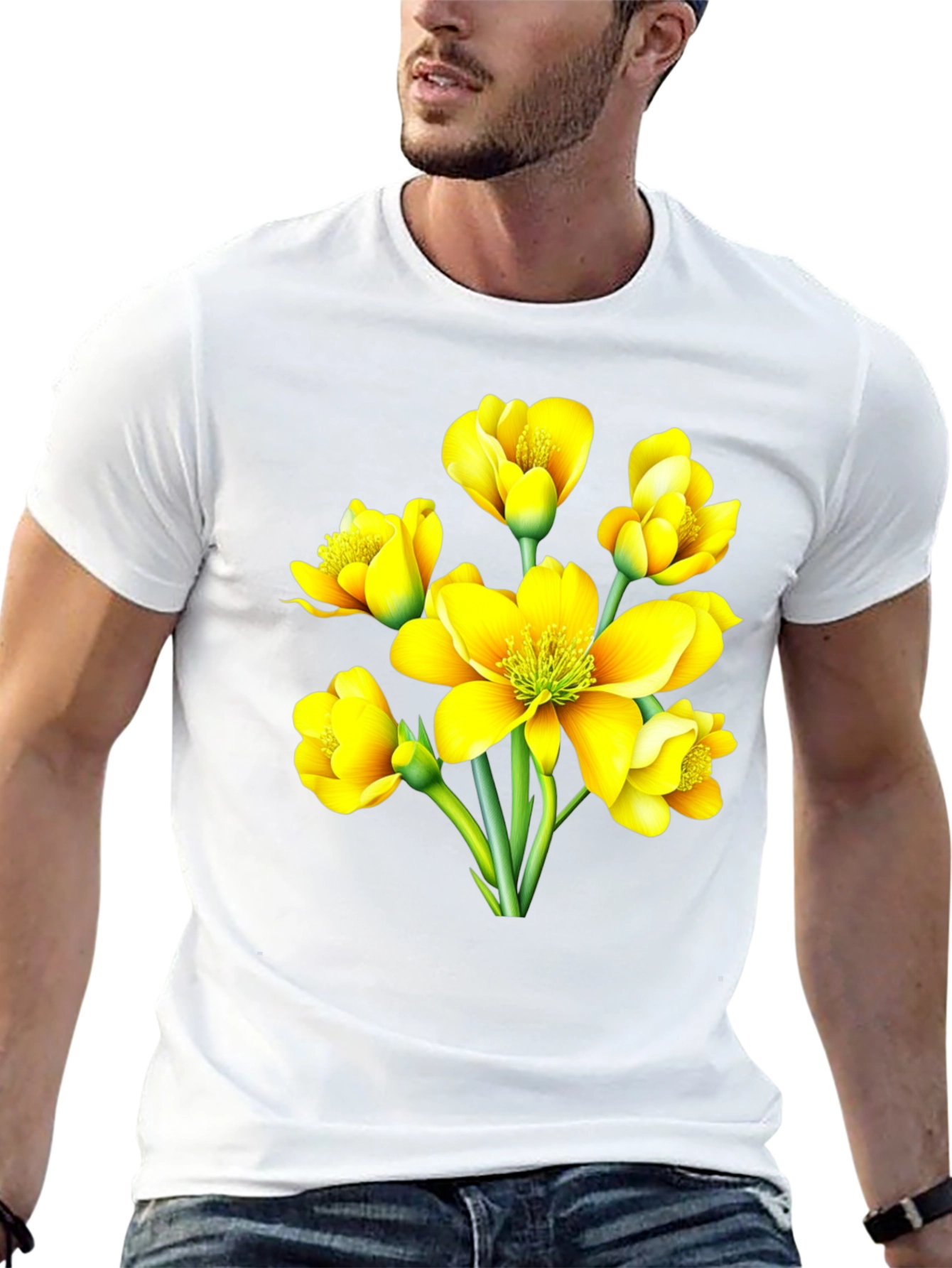 Floral Black T-Shirt