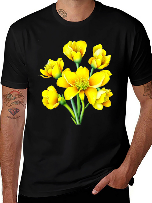 Floral Black T-Shirt