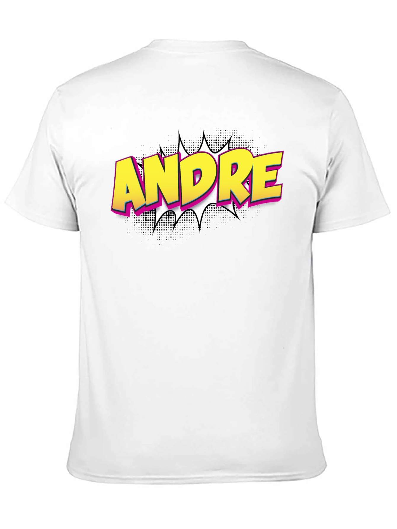 Andre Comic Book Style Black T-Shirt