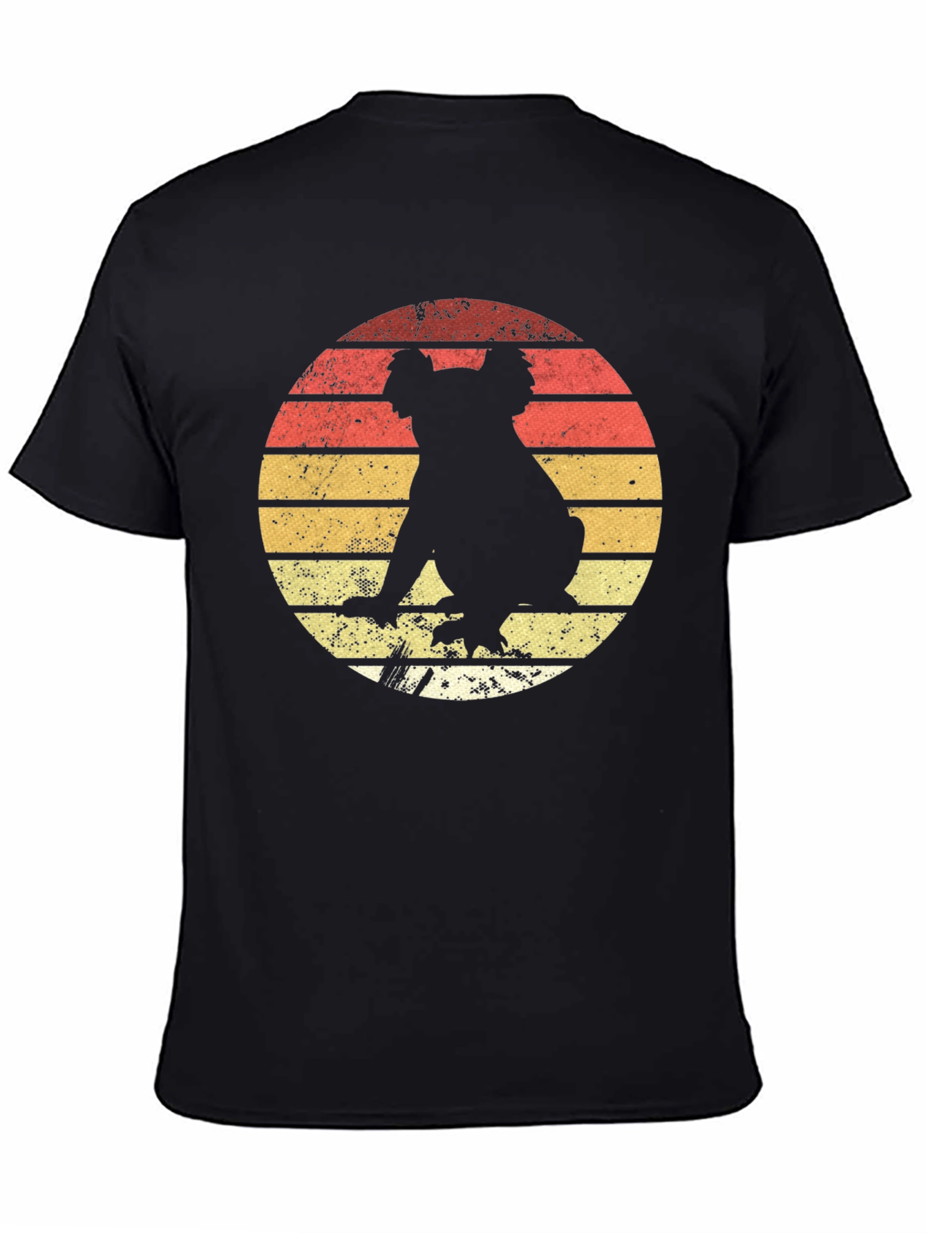 Retro Koala Sunset Graphic Tee - Black