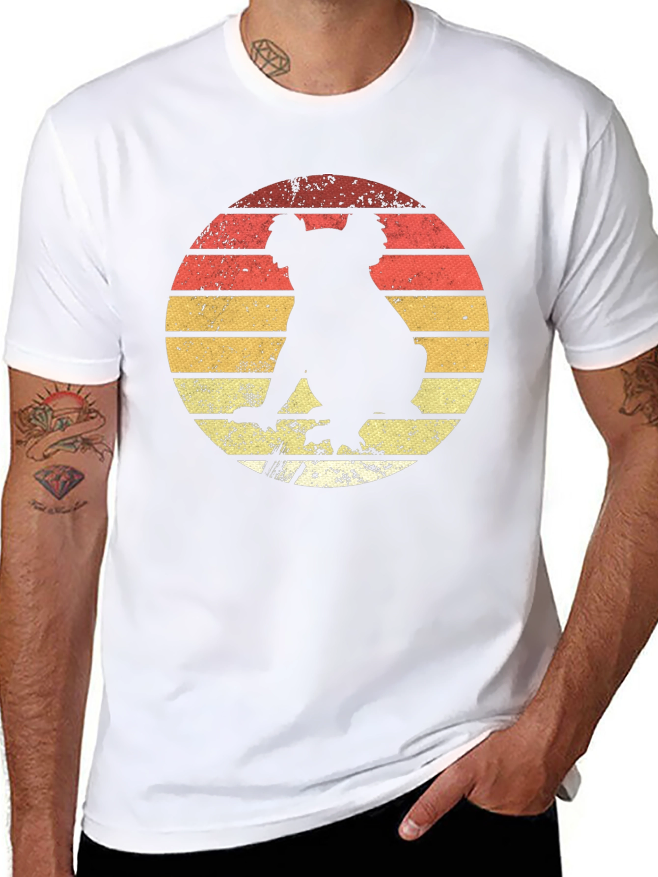 Retro Koala Sunset Graphic Tee - Black