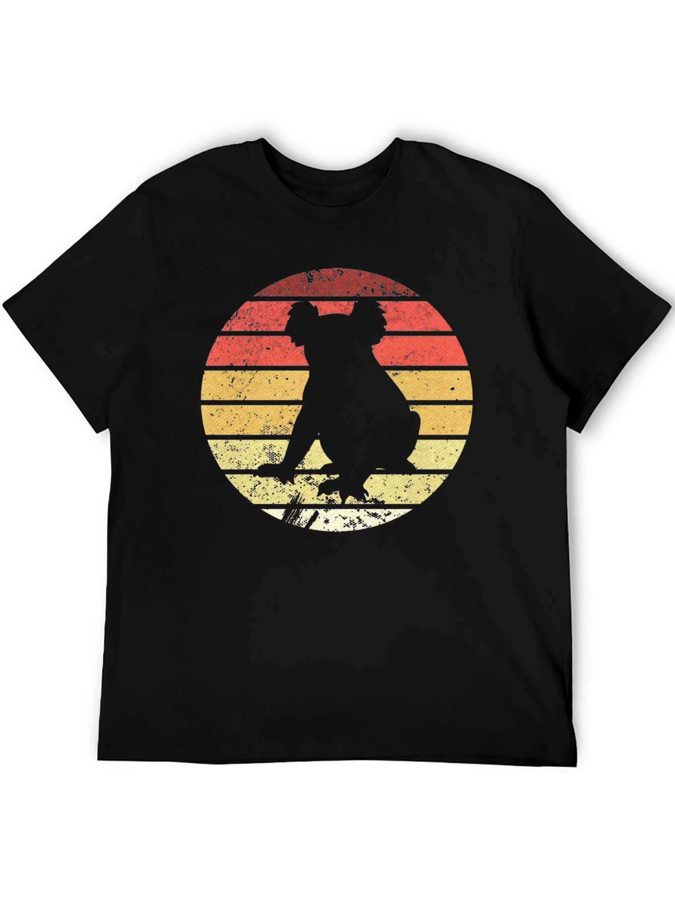 Retro Koala Sunset Graphic Tee - Black