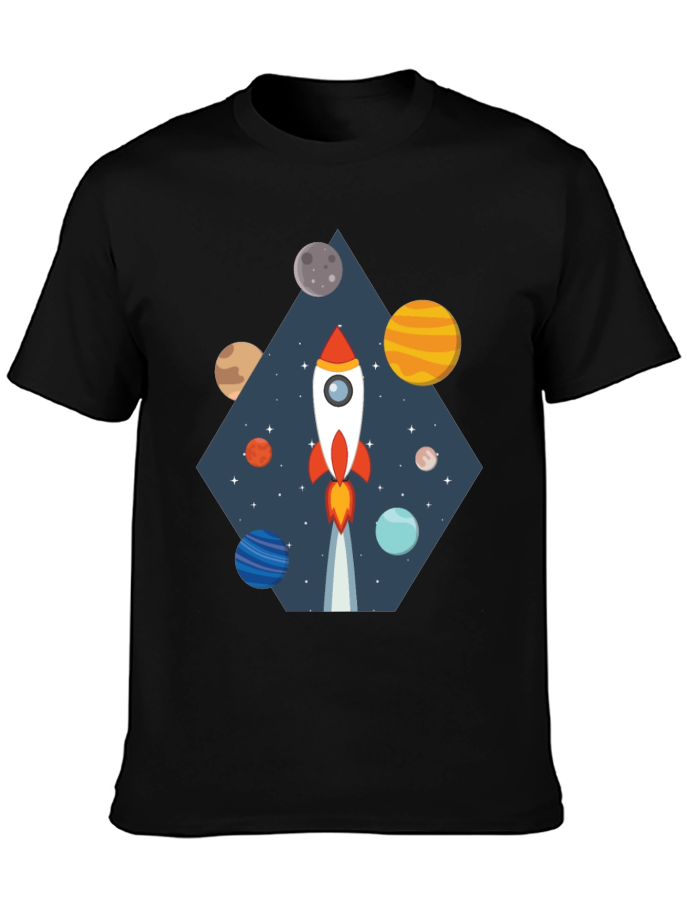Space Rocket Graphic Tee - Cosmic Adventure Shirt