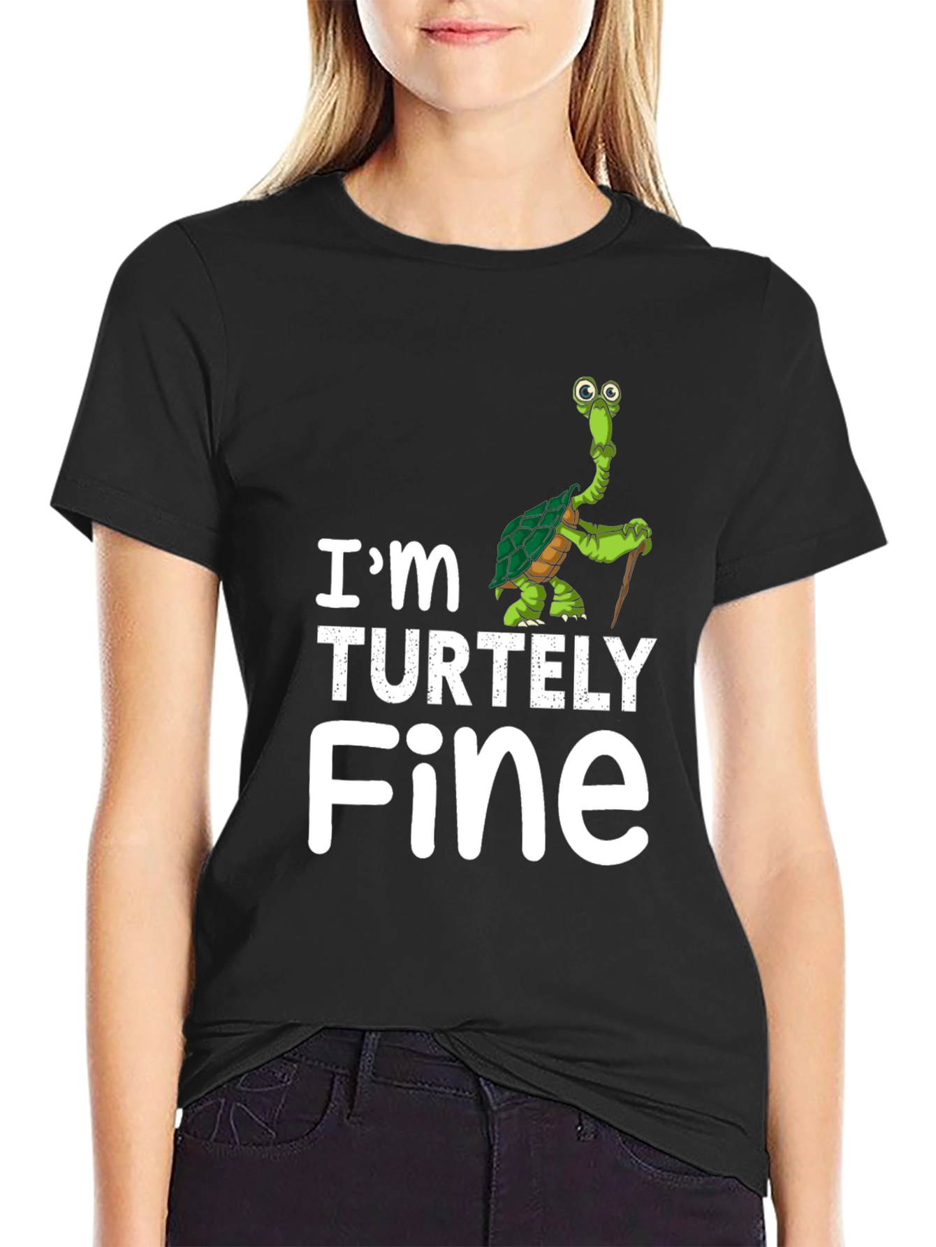 Im Turtley Fine Funny Turtle Graphic T-Shirt