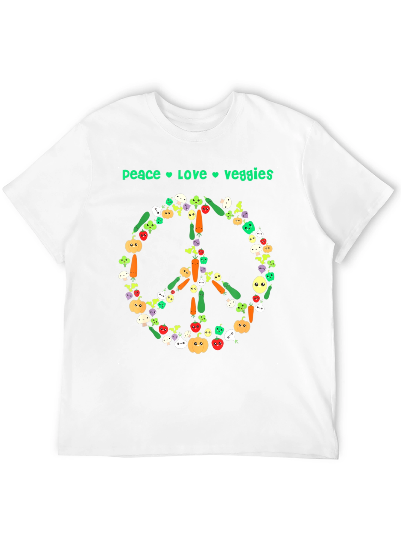 Peace Love Veggies Graphic T-Shirt