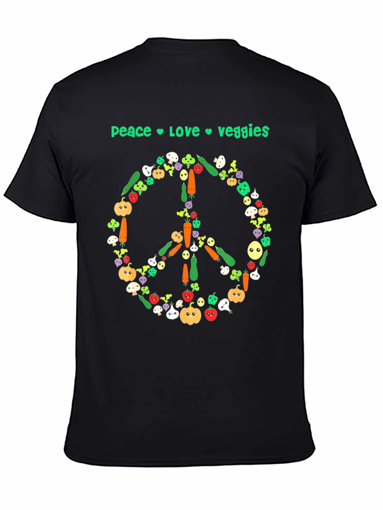 Peace Love Veggies Graphic T-Shirt