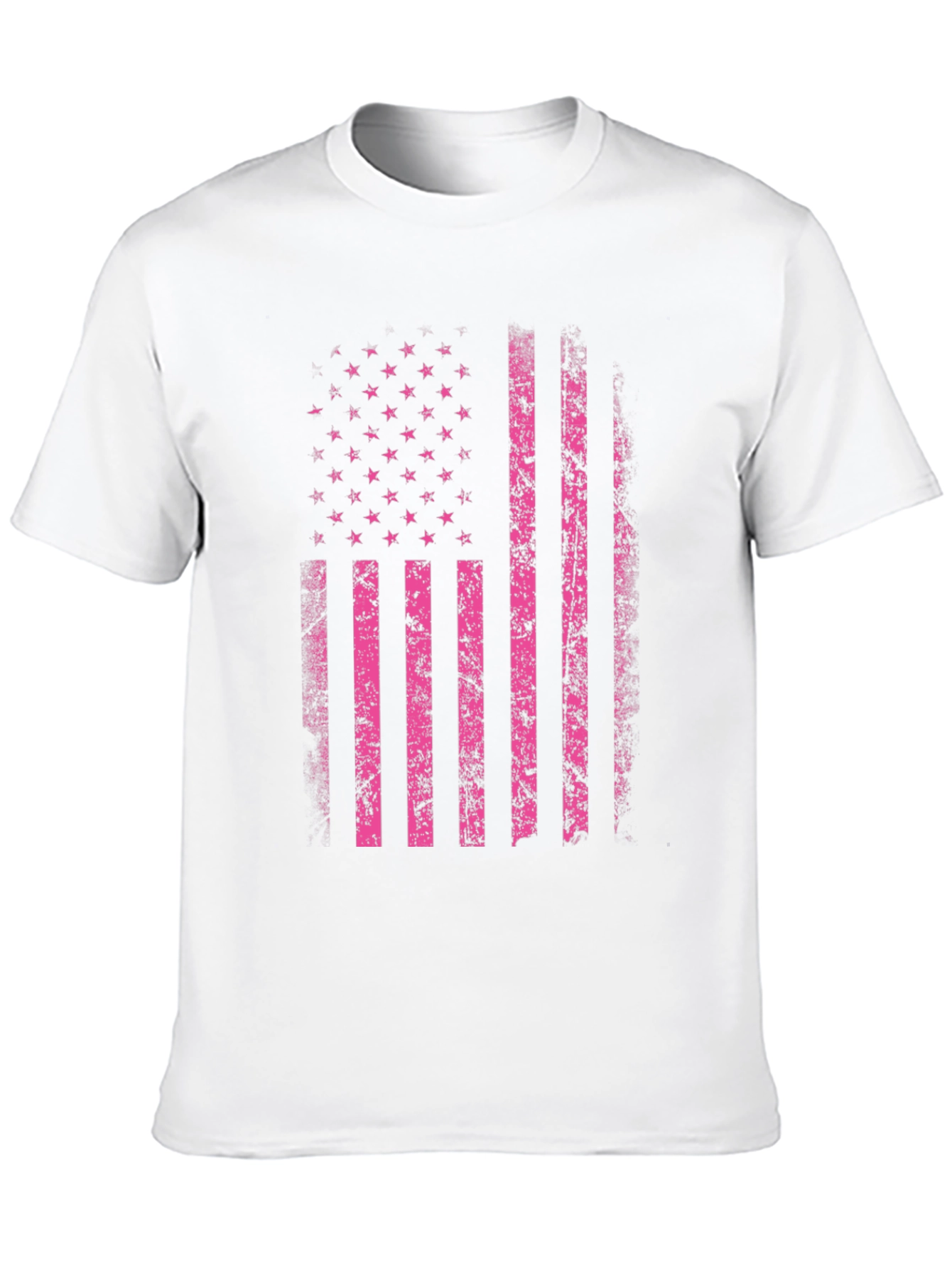 Distressed US Flag Graphic Tee - Black