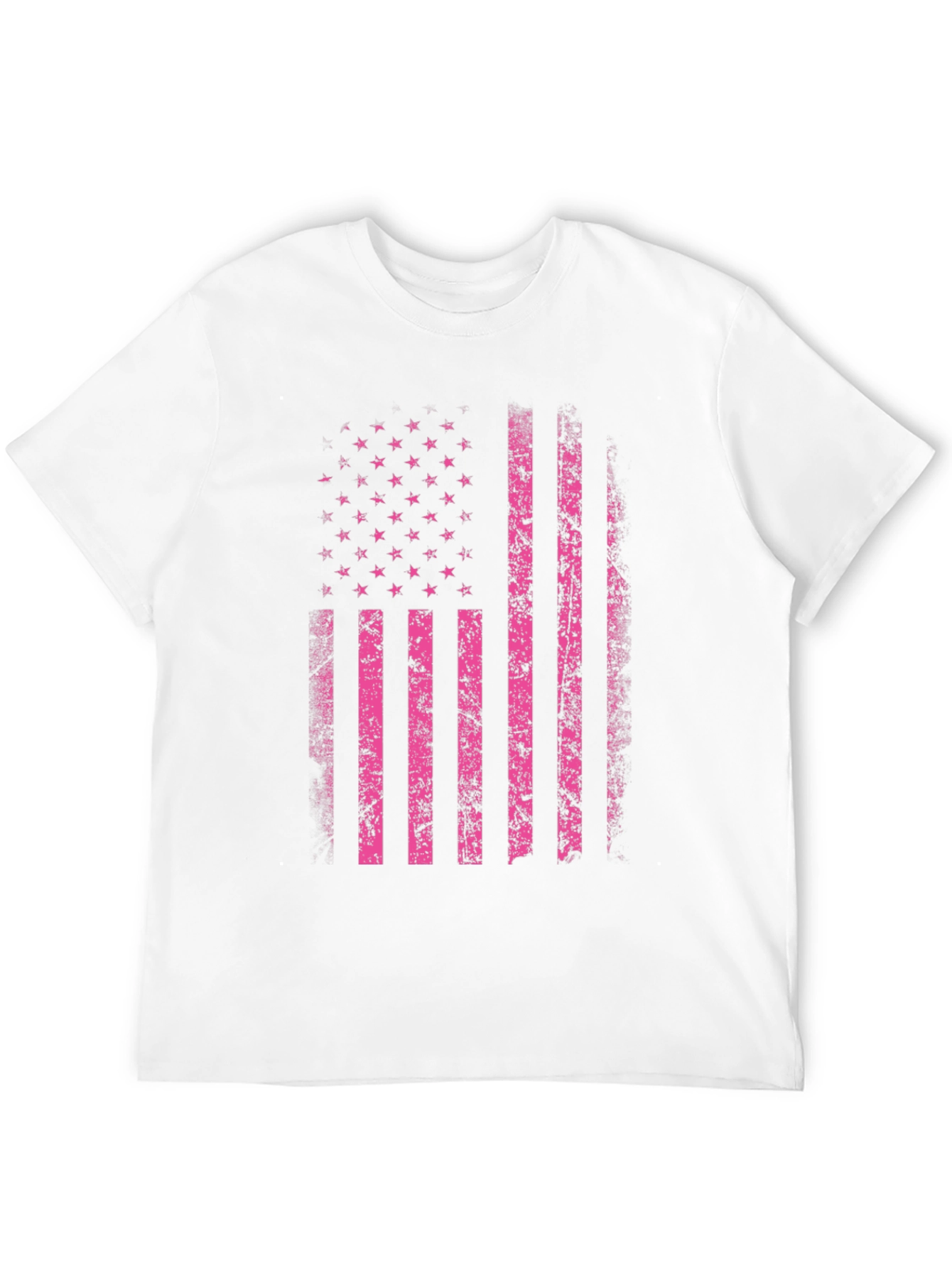 Distressed US Flag Graphic Tee - Black