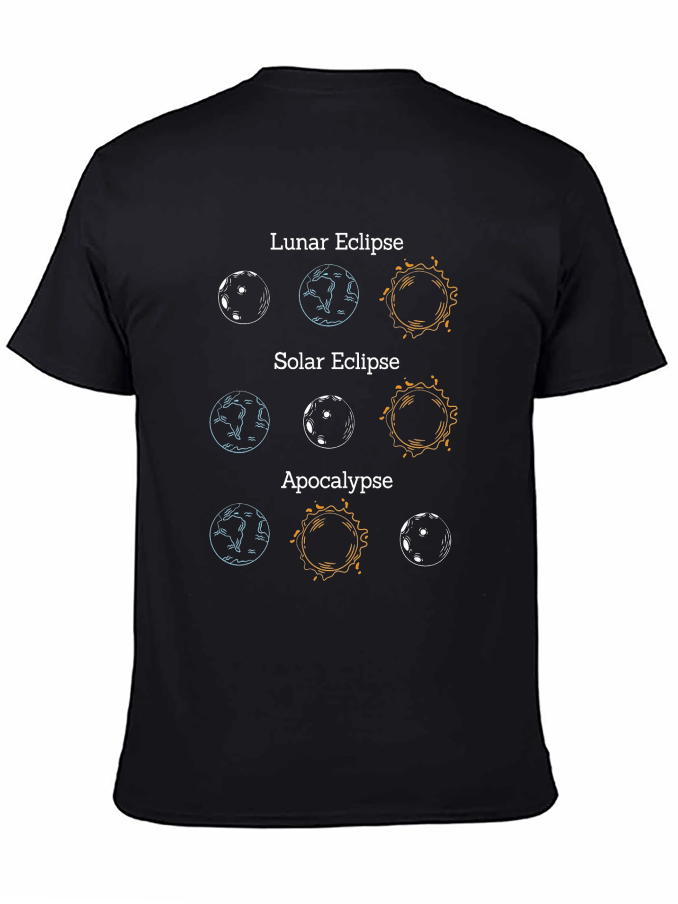 Lunar Solar Eclipse Apocalypse Graphic T-Shirt