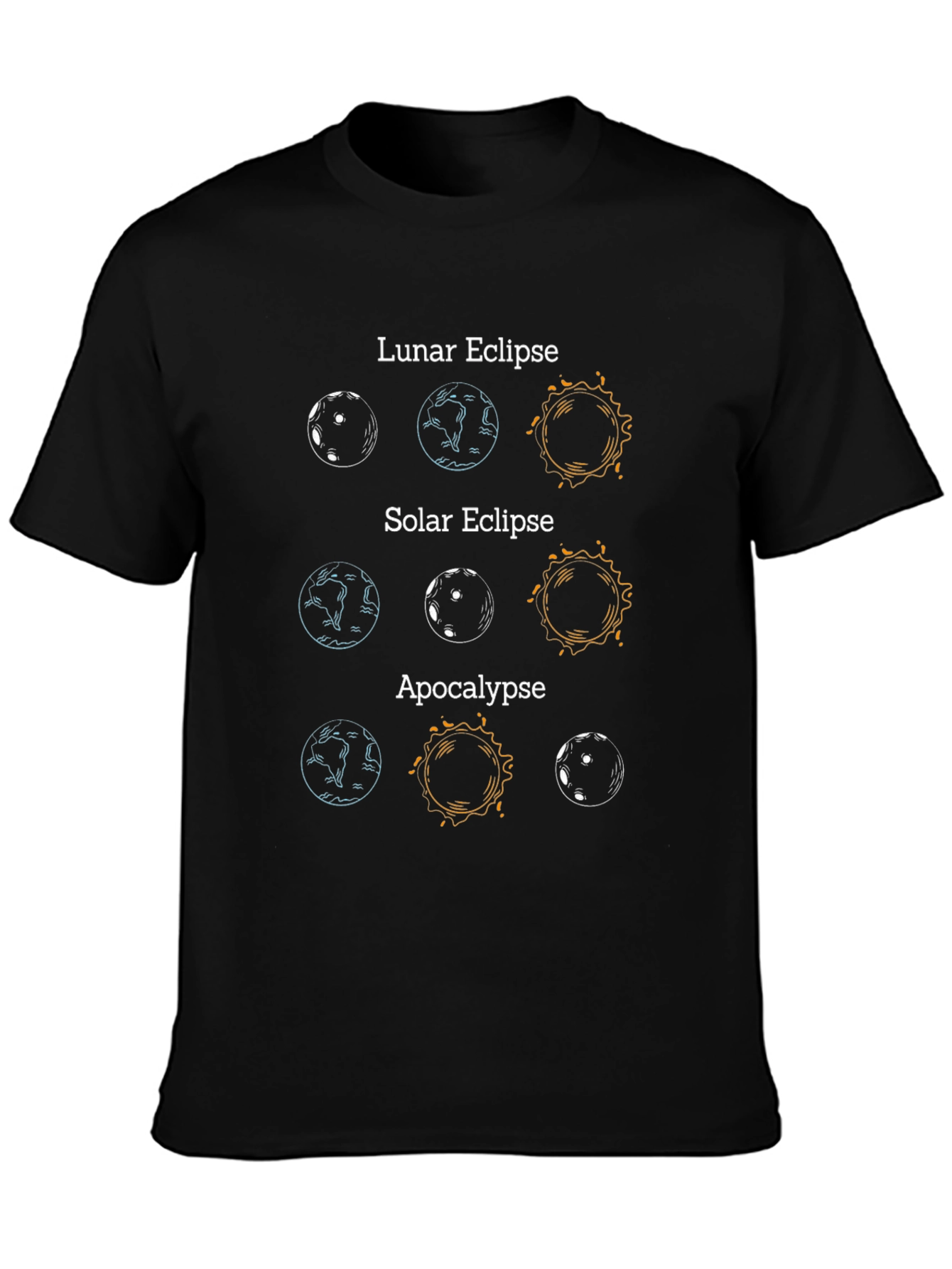 Lunar Solar Eclipse Apocalypse Graphic T-Shirt