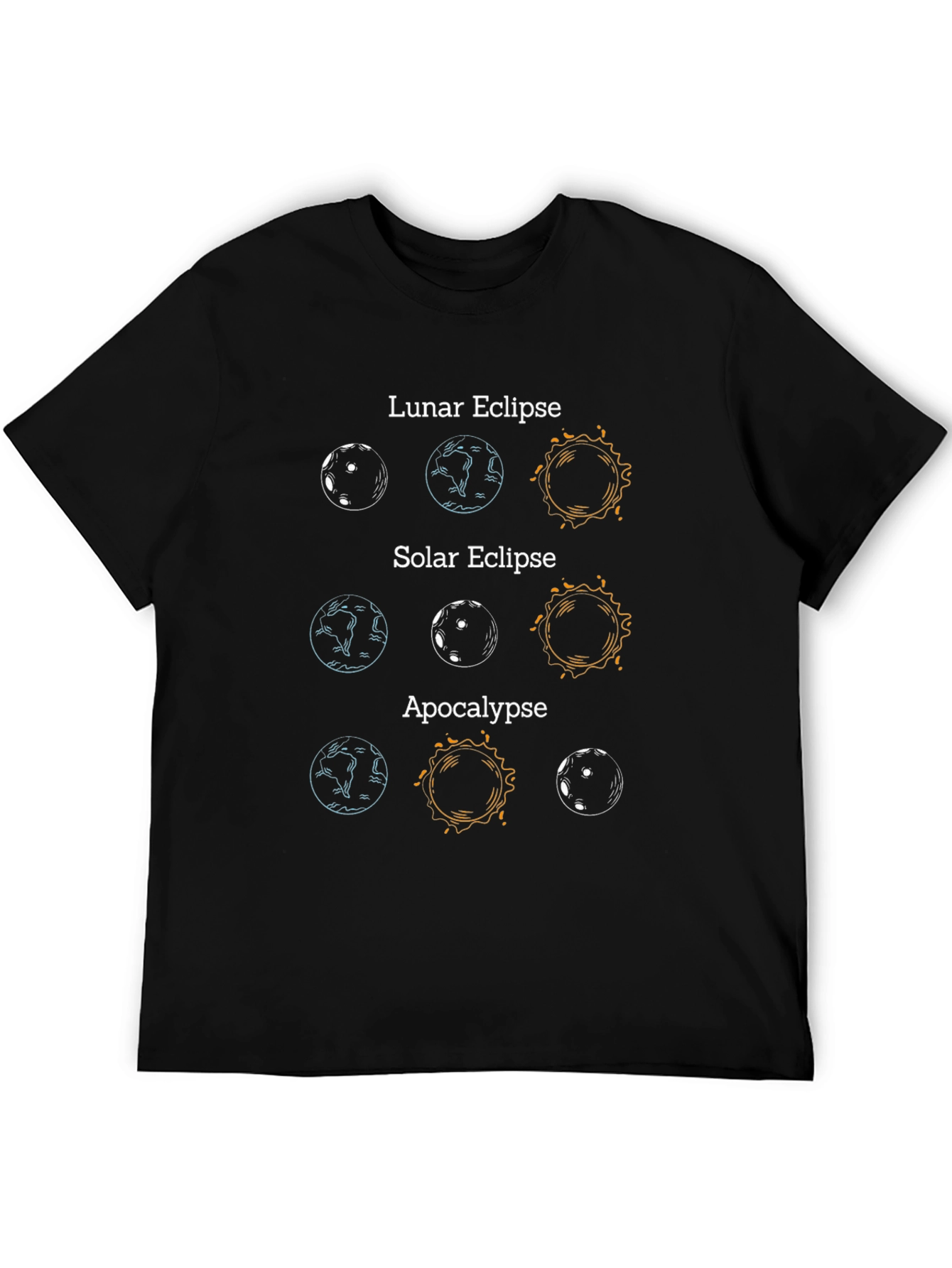 Lunar Solar Eclipse Apocalypse Graphic T-Shirt
