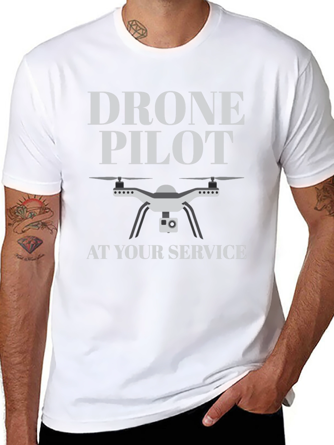 Drone Pilot T-Shirt - At Your Service!