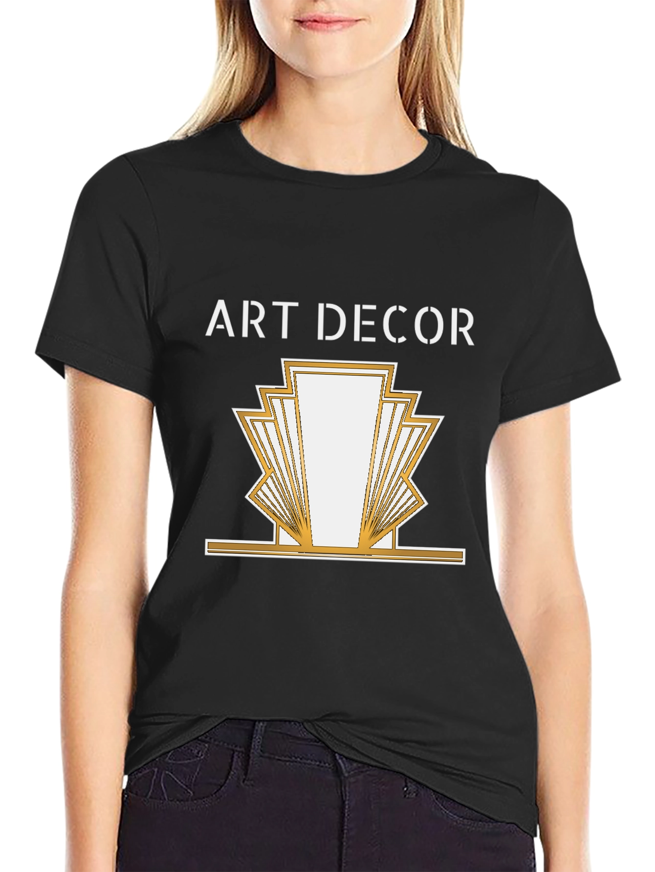 Art Deco Graphic Tee - Stylish Retro Design