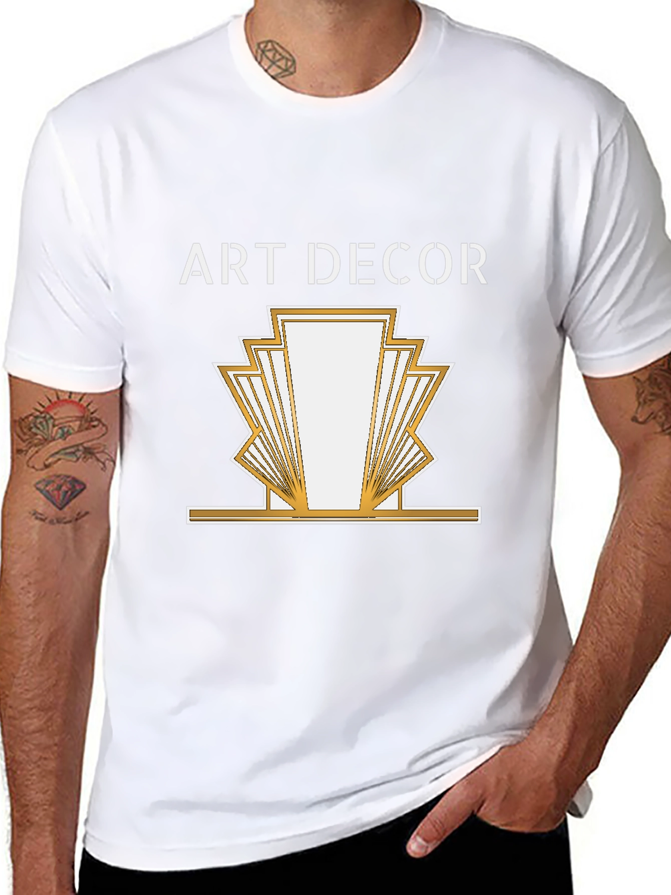 Art Deco Graphic Tee - Stylish Retro Design