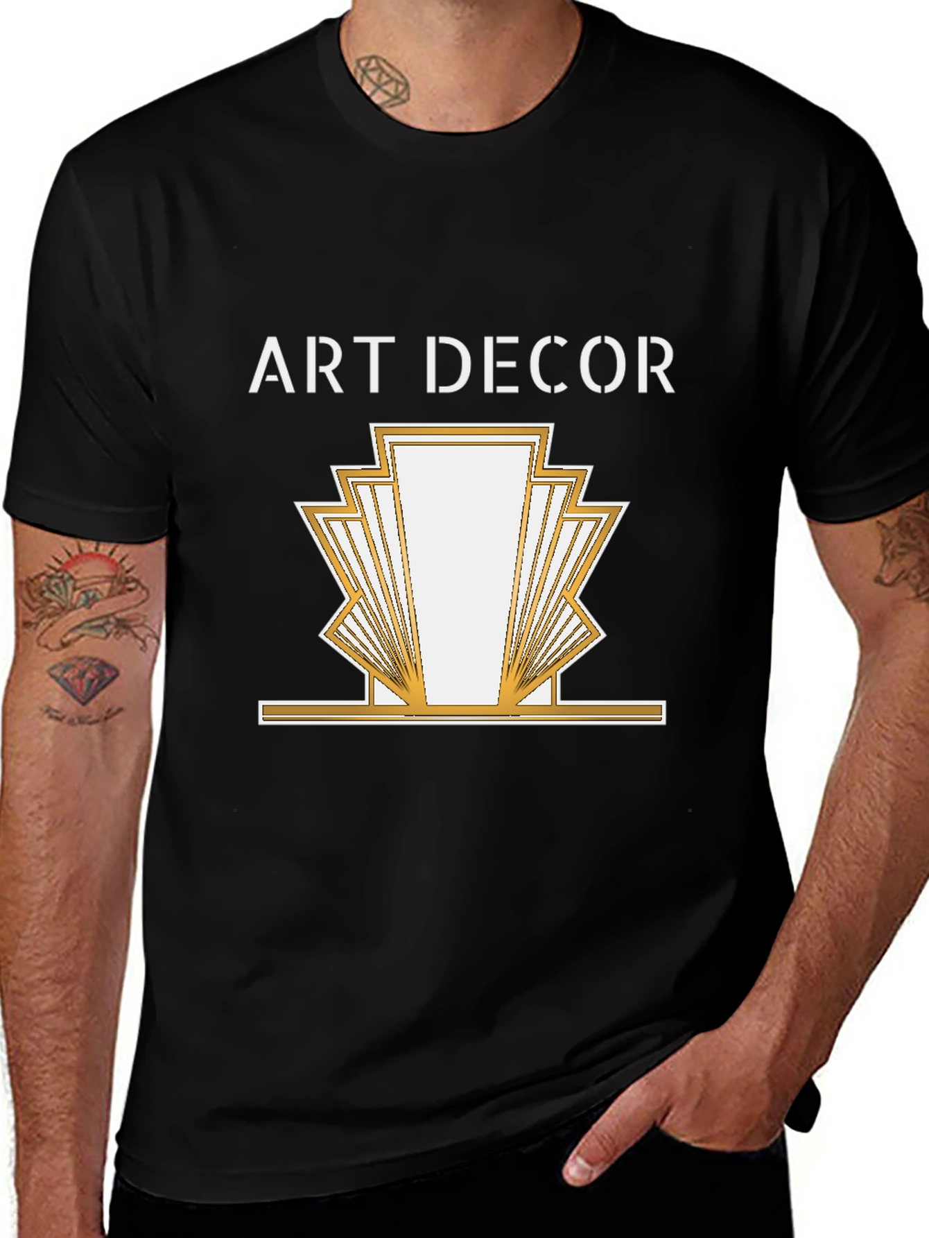Art Deco Graphic Tee - Stylish Retro Design