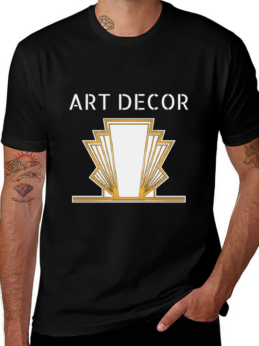 Art Deco Graphic Tee - Stylish Retro Design
