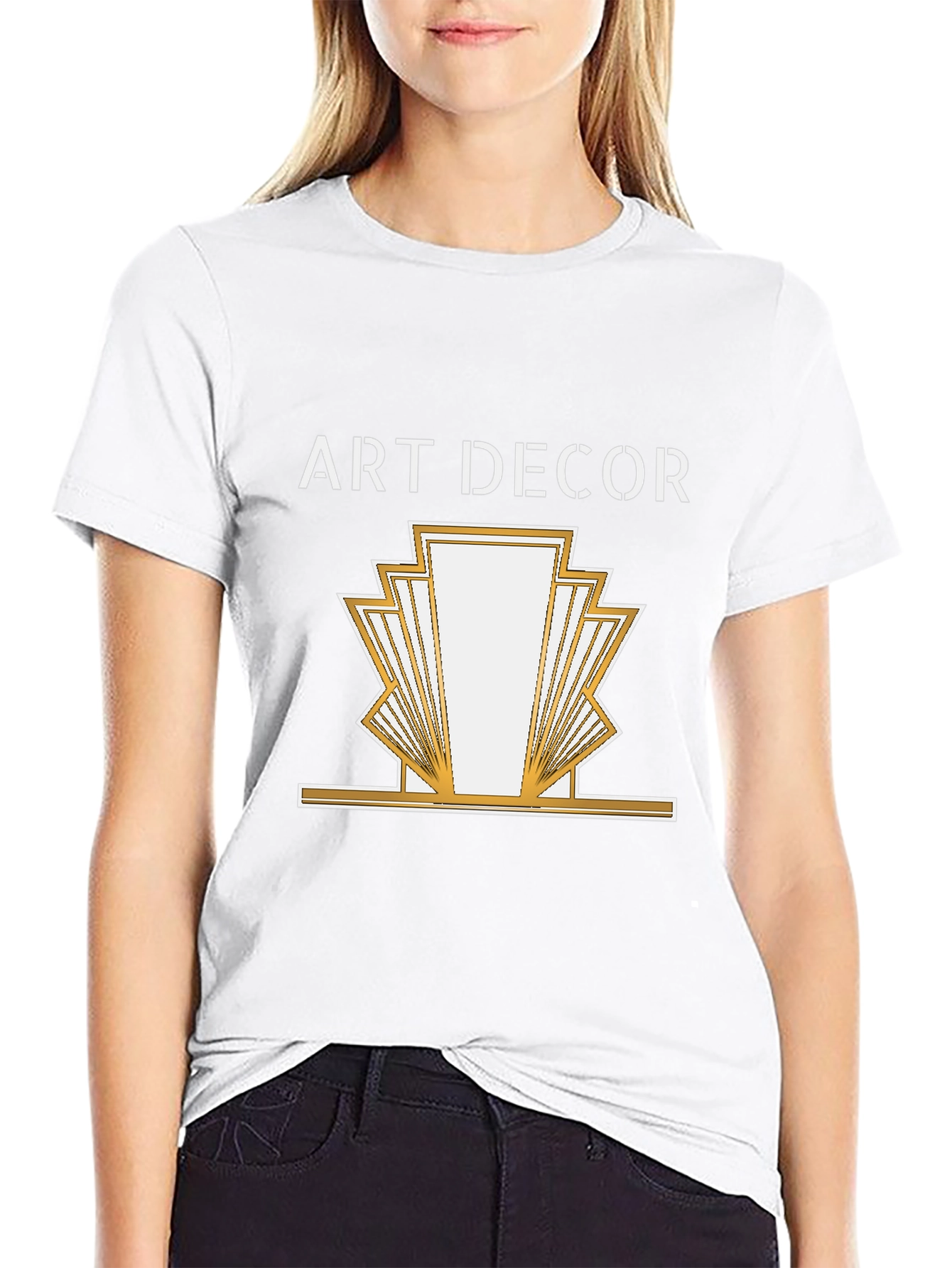 Art Deco Graphic Tee - Stylish Retro Design