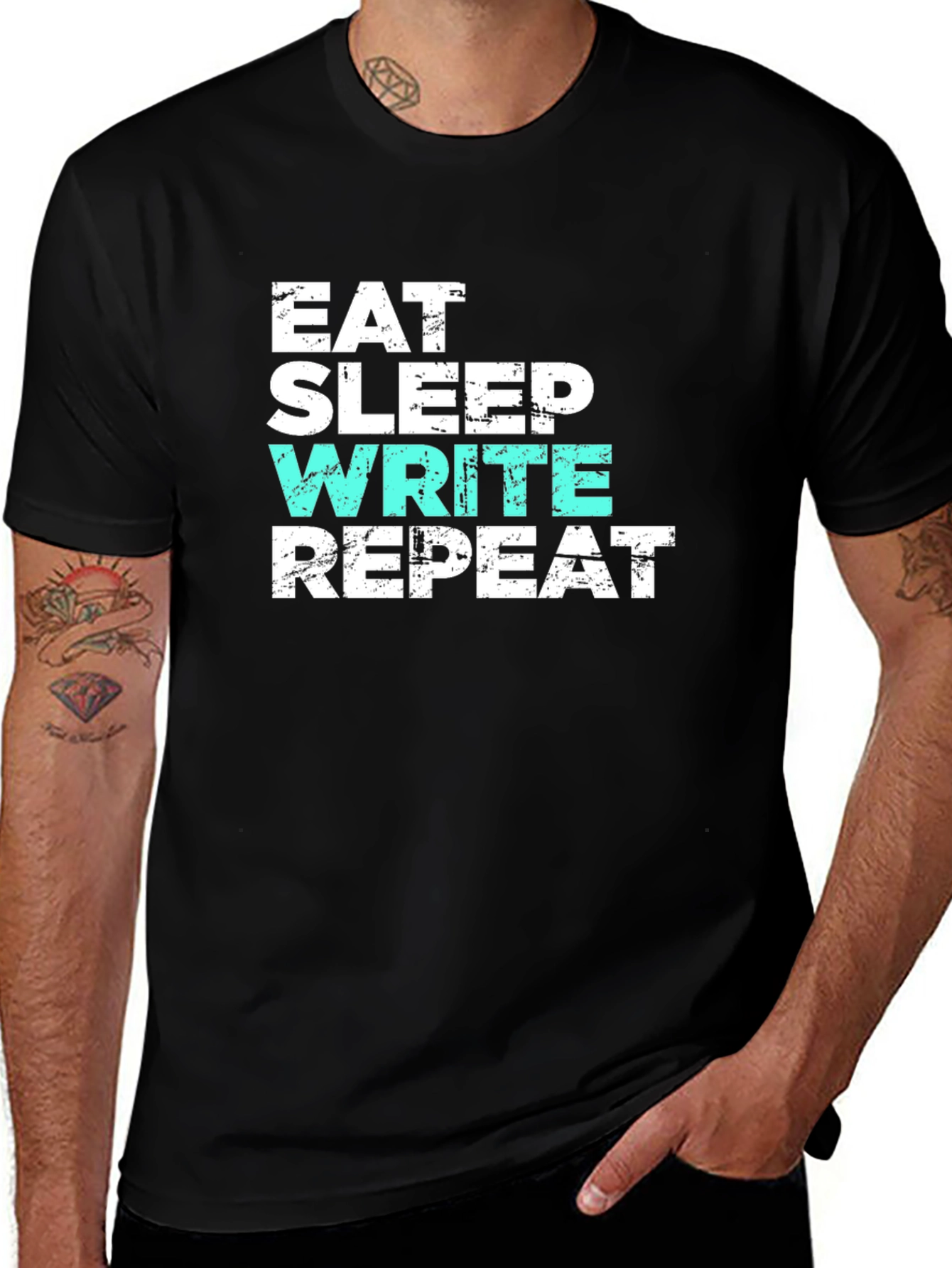 Eat Sleep Write Repeat T-Shirt - Writer Gift