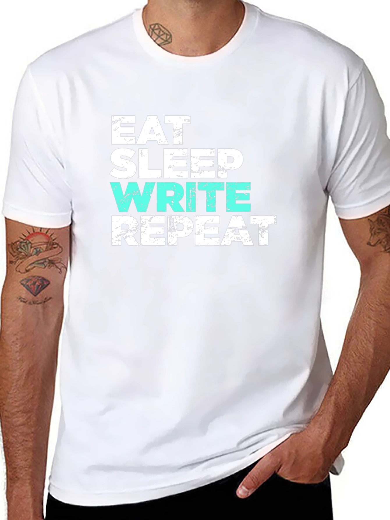 Eat Sleep Write Repeat T-Shirt - Writer Gift