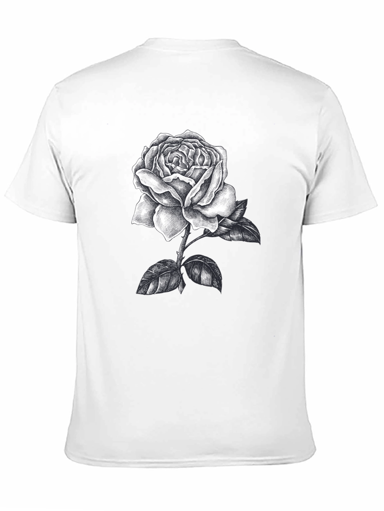Black Rose Graphic Tee - Stylish Mens Casual Wear