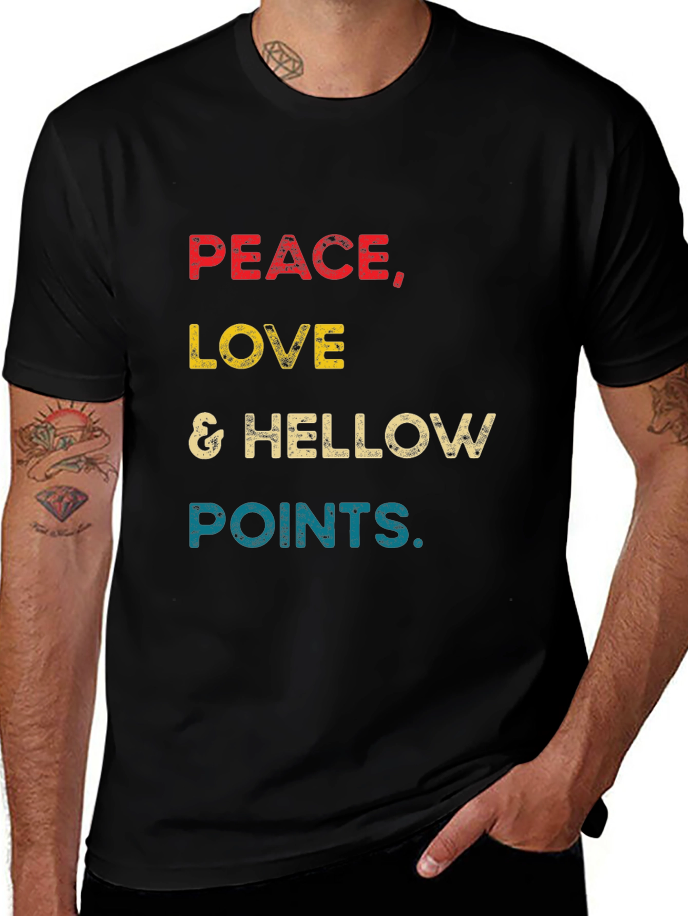 Peace Love & Hellow Points Graphic Tee