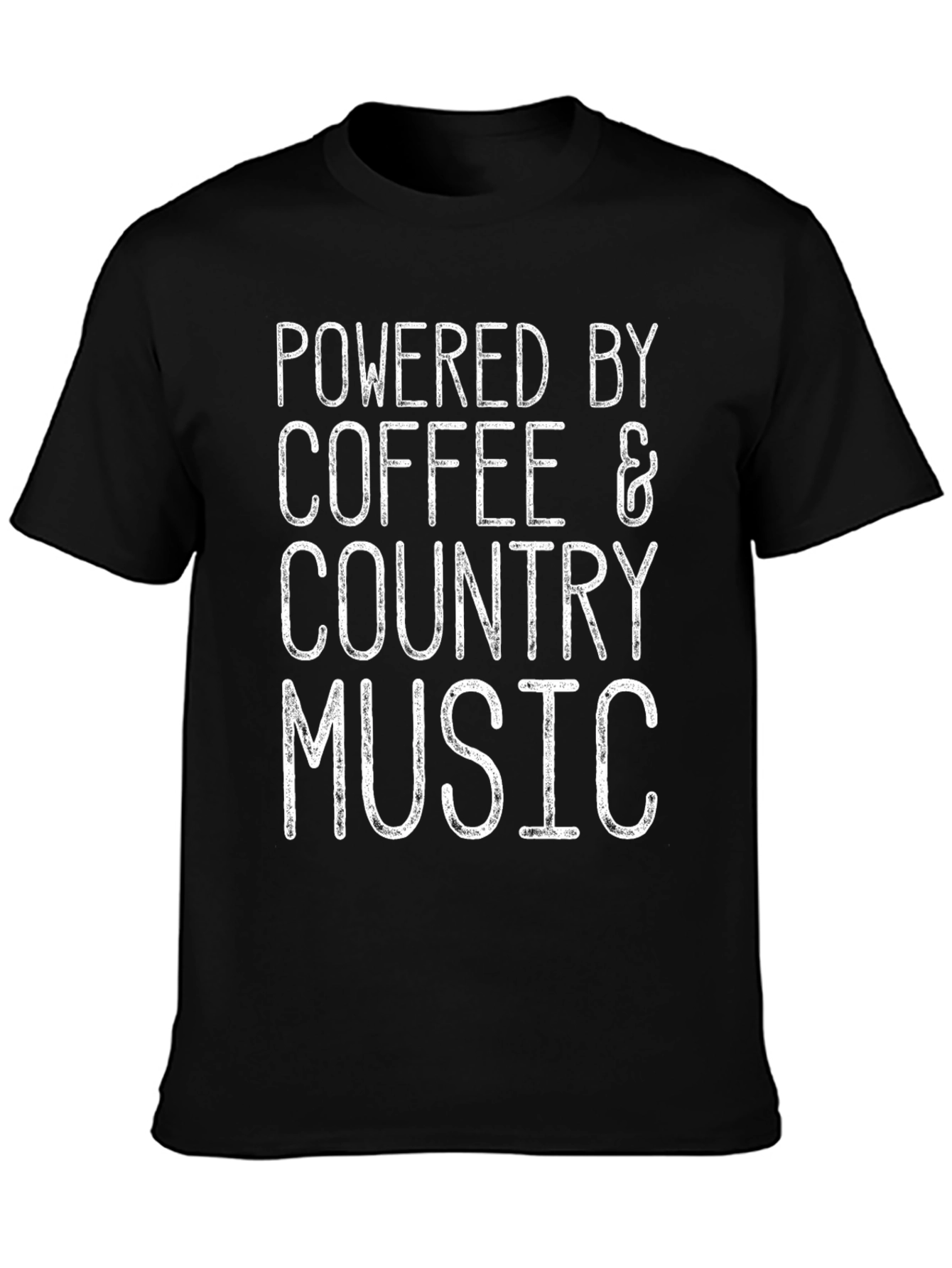 Powered By Coffee & Country Music Graphic T-Shirt