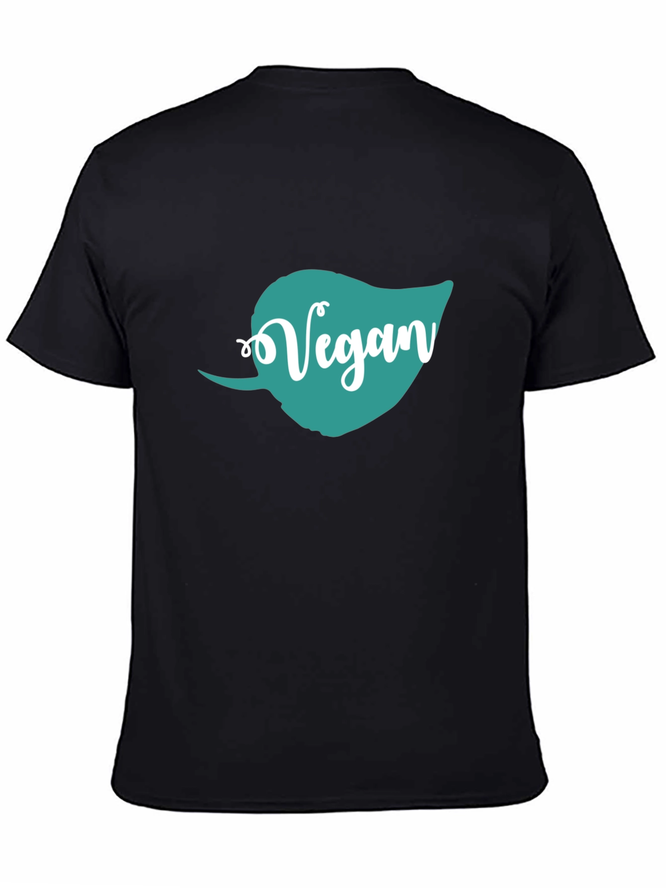 Vegan Leaf Graphic T-Shirt - Unisex Black Tee
