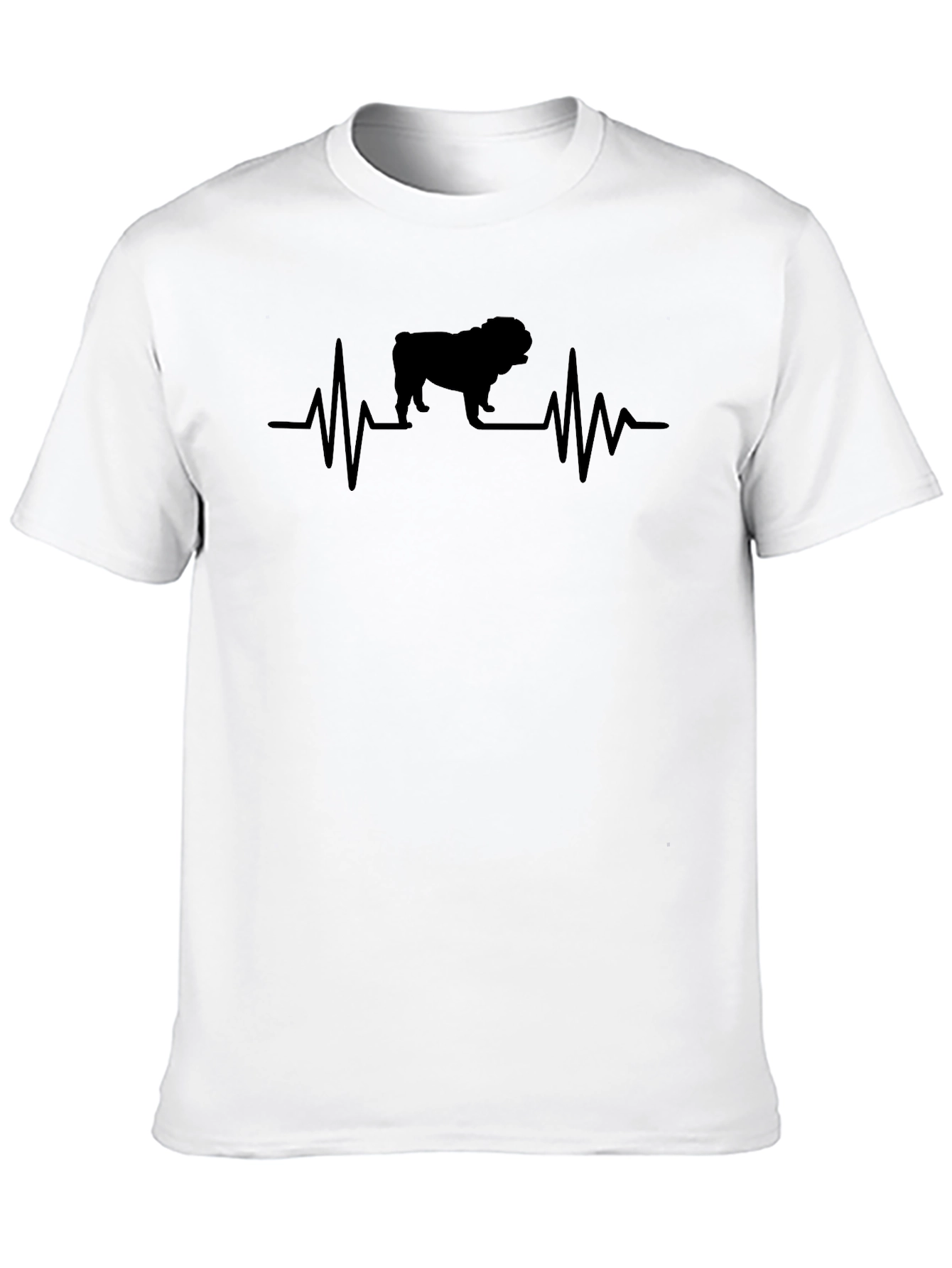 Bulldog Heartbeat Graphic Tee - Black