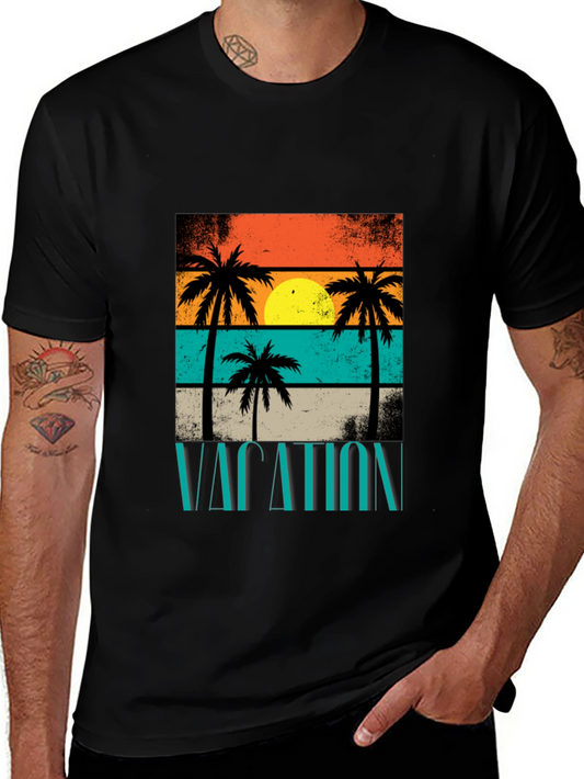 Vacation Palm Tree Graphic T-Shirt