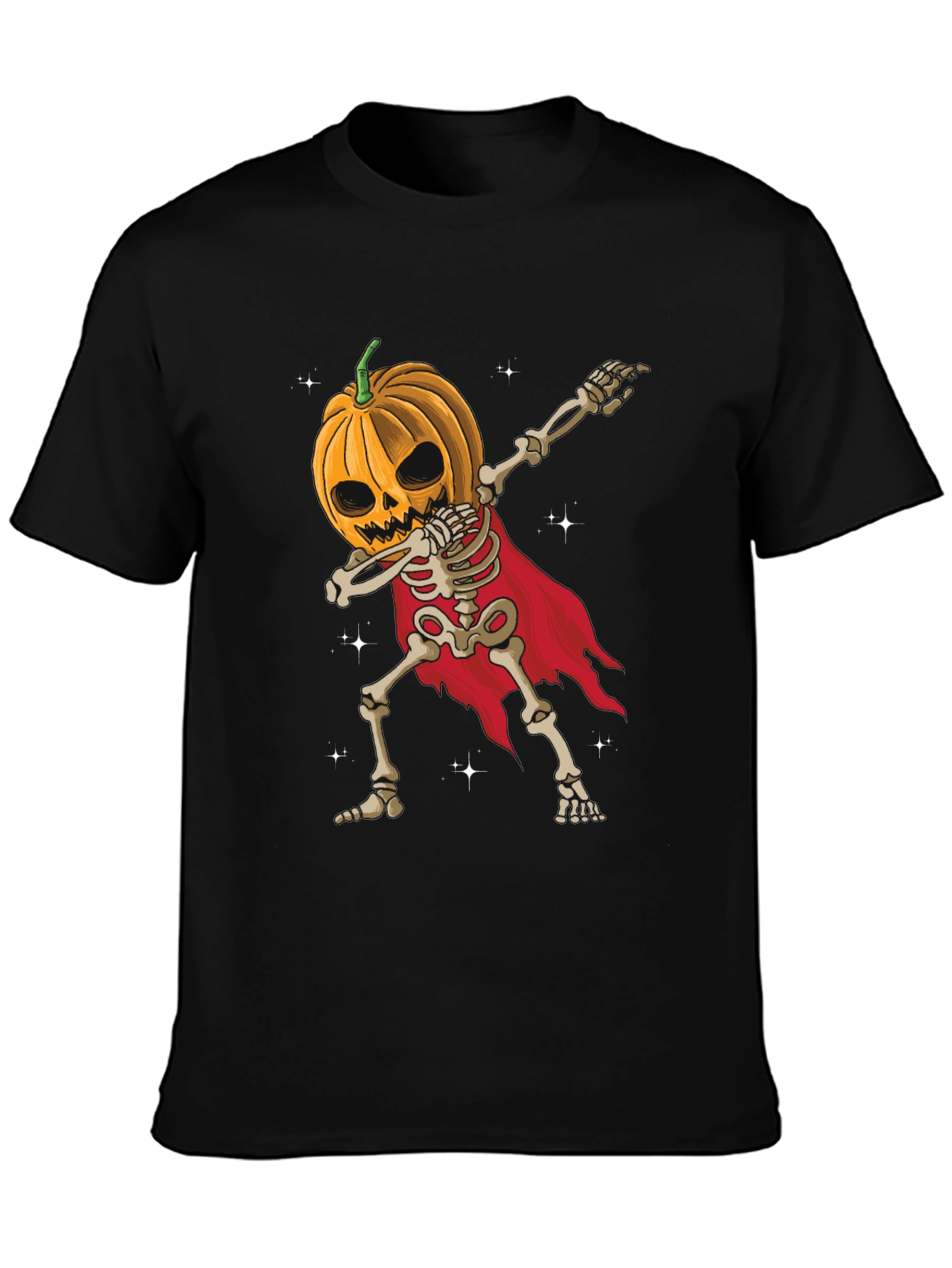 Halloween Pumpkin Skeleton Dab T-Shirt