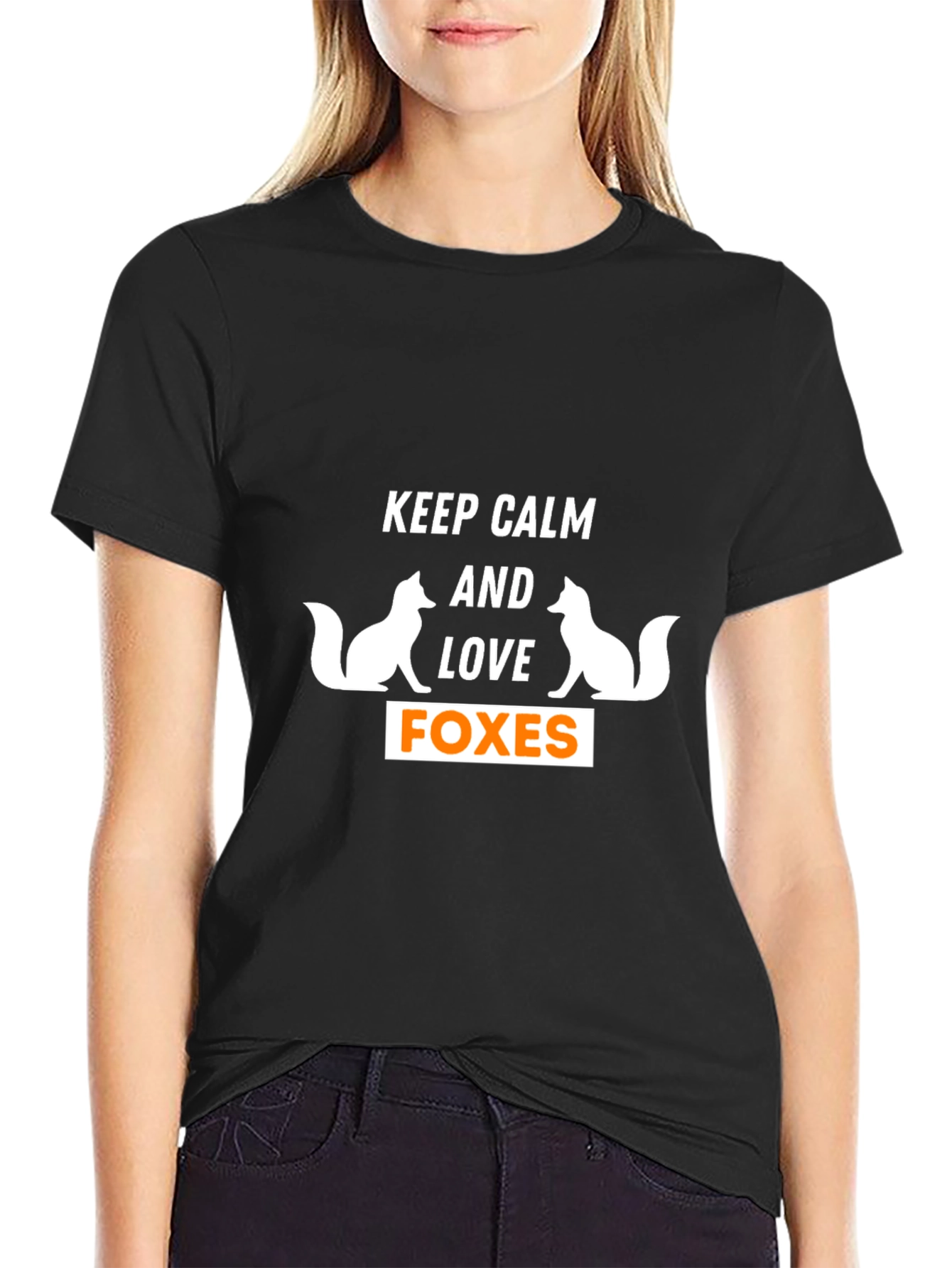 Keep Calm and Love Foxes Graphic T-Shirt