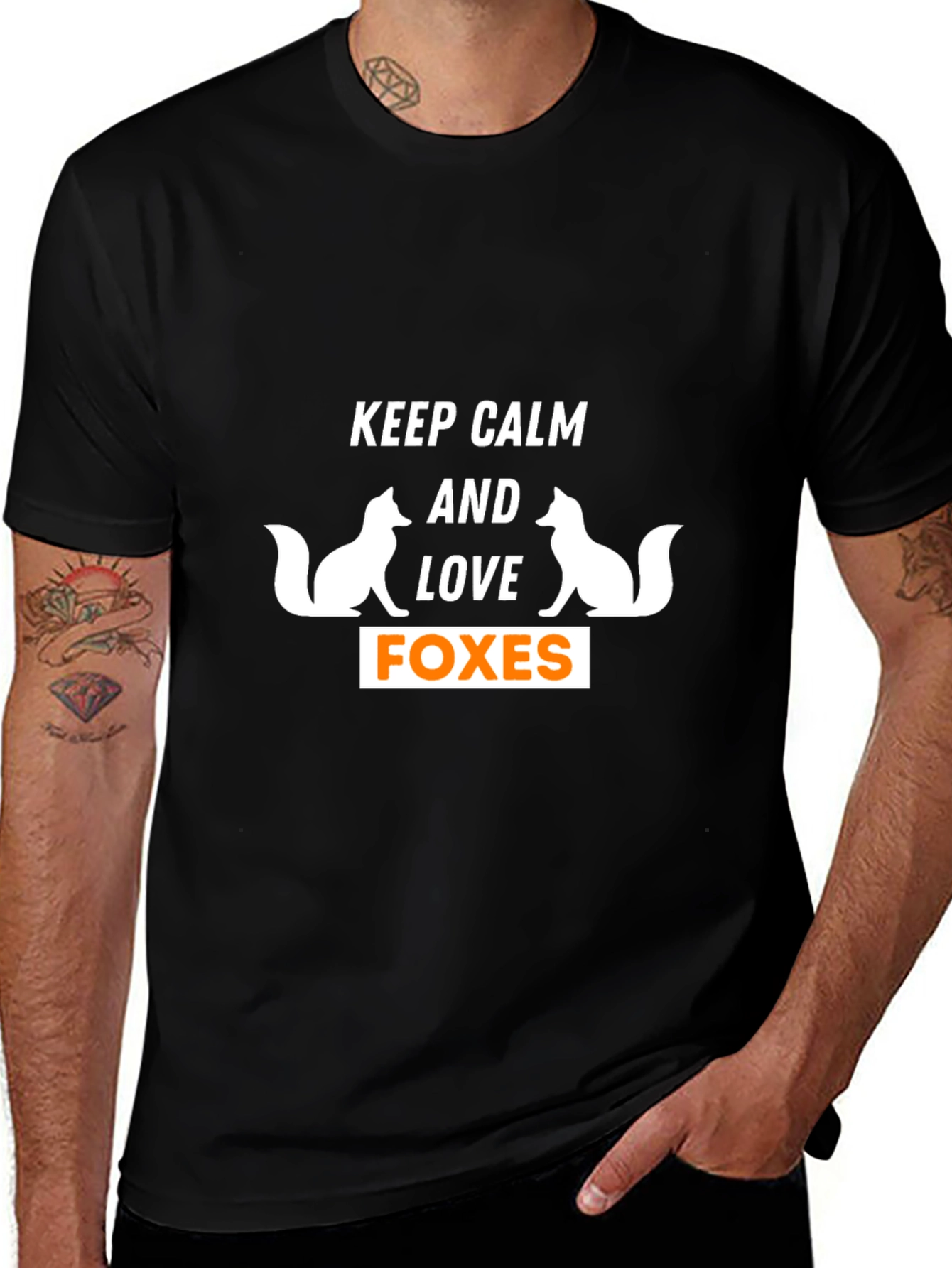 Keep Calm and Love Foxes Graphic T-Shirt
