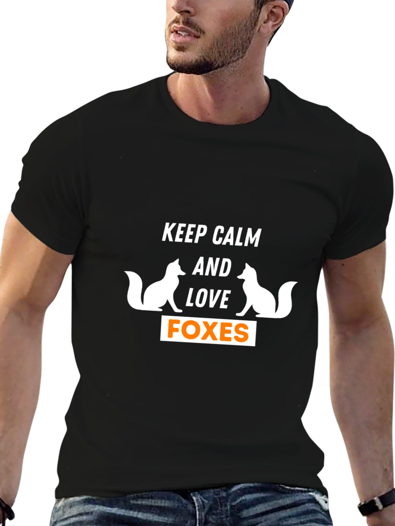 Keep Calm and Love Foxes Graphic T-Shirt