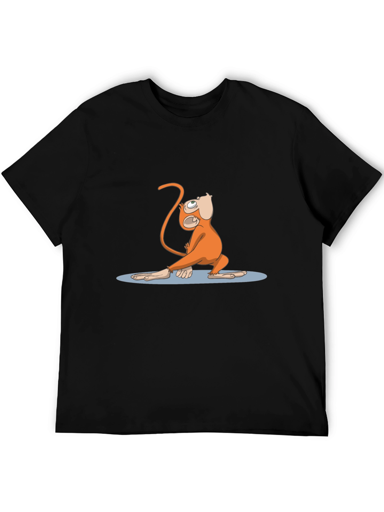 Yoga Monkey T-Shirt - Black Cotton Tee