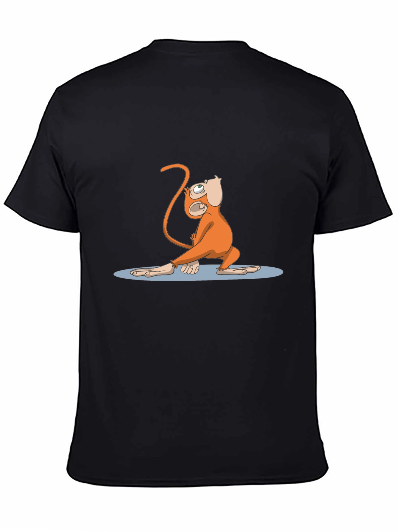 Yoga Monkey T-Shirt - Black Cotton Tee