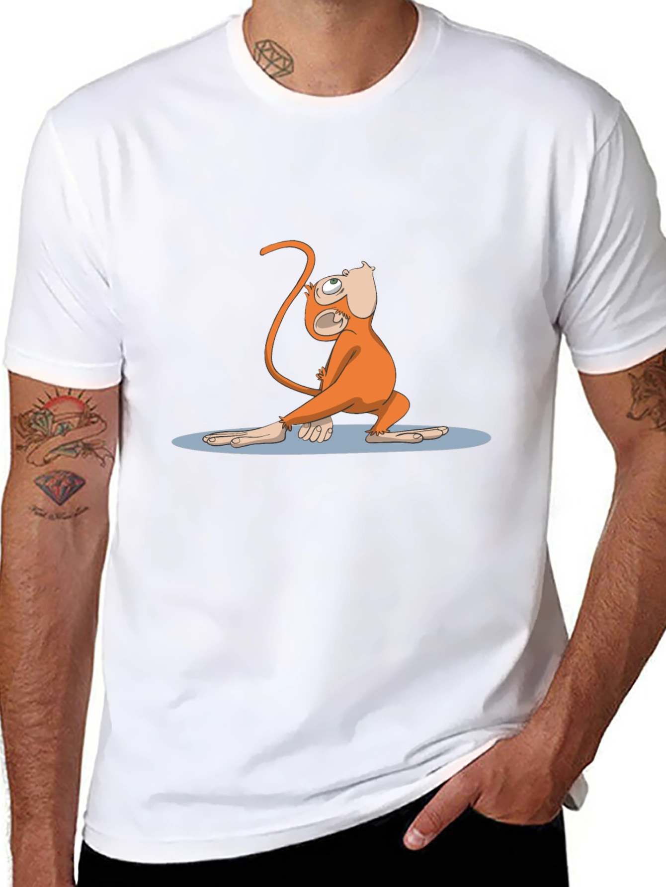 Yoga Monkey T-Shirt - Black Cotton Tee