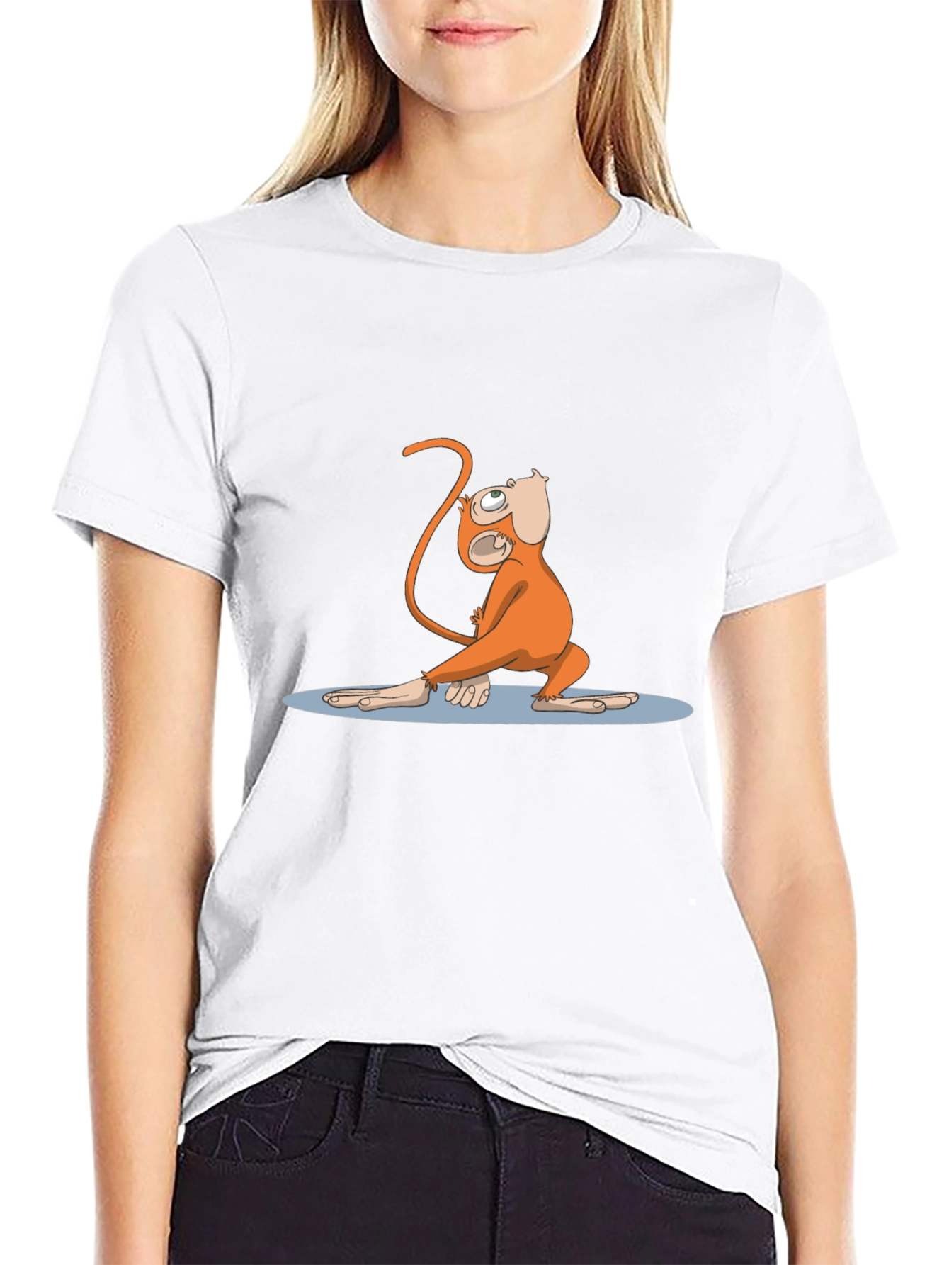 Yoga Monkey T-Shirt - Black Cotton Tee